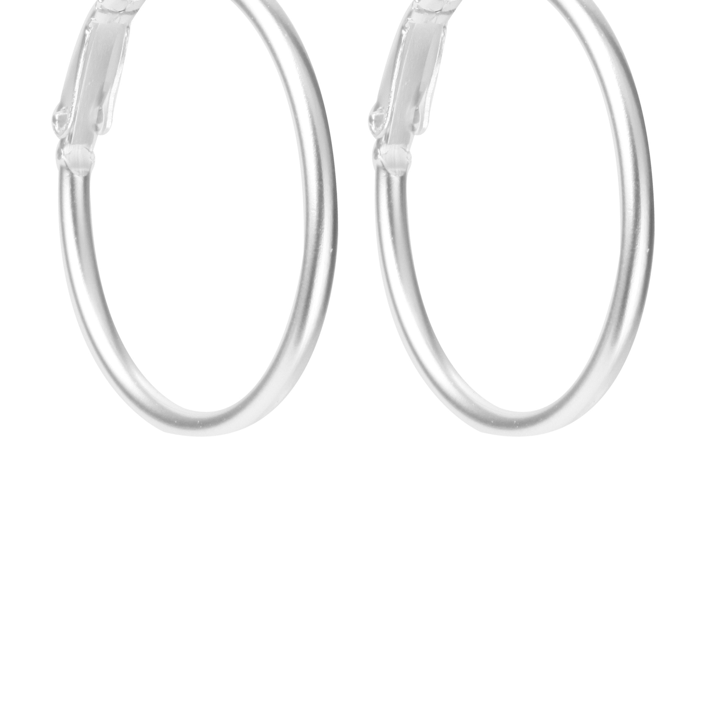 Thick Edge Circle Hoop Earrings E2849