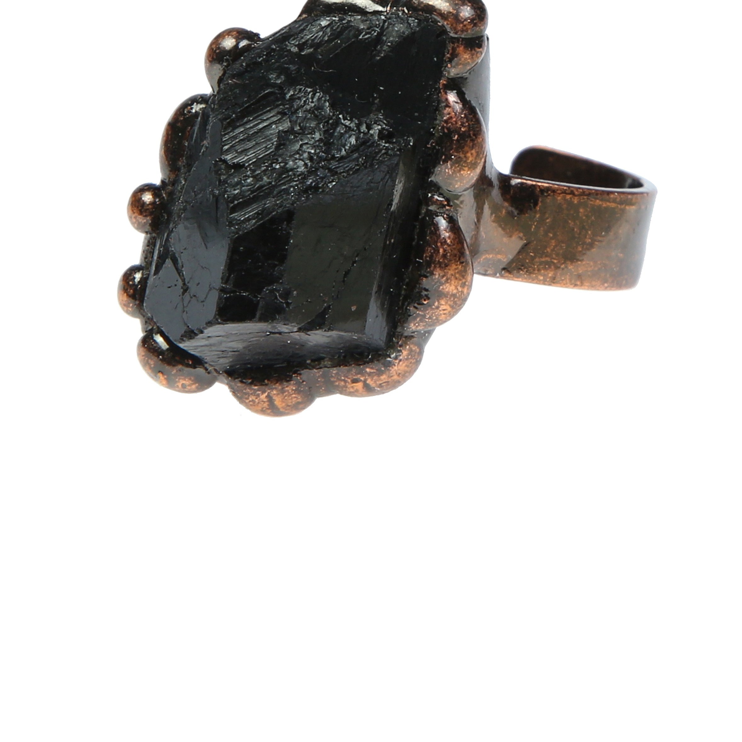 Black Tourmaline Alloy Rings R2011