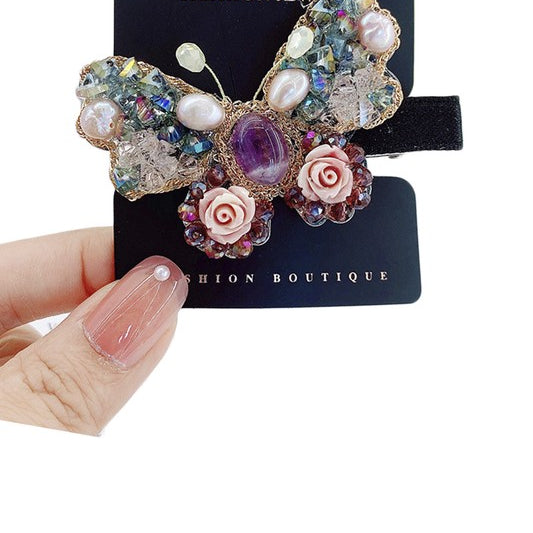Butterfly Rhinestone Hair Clip