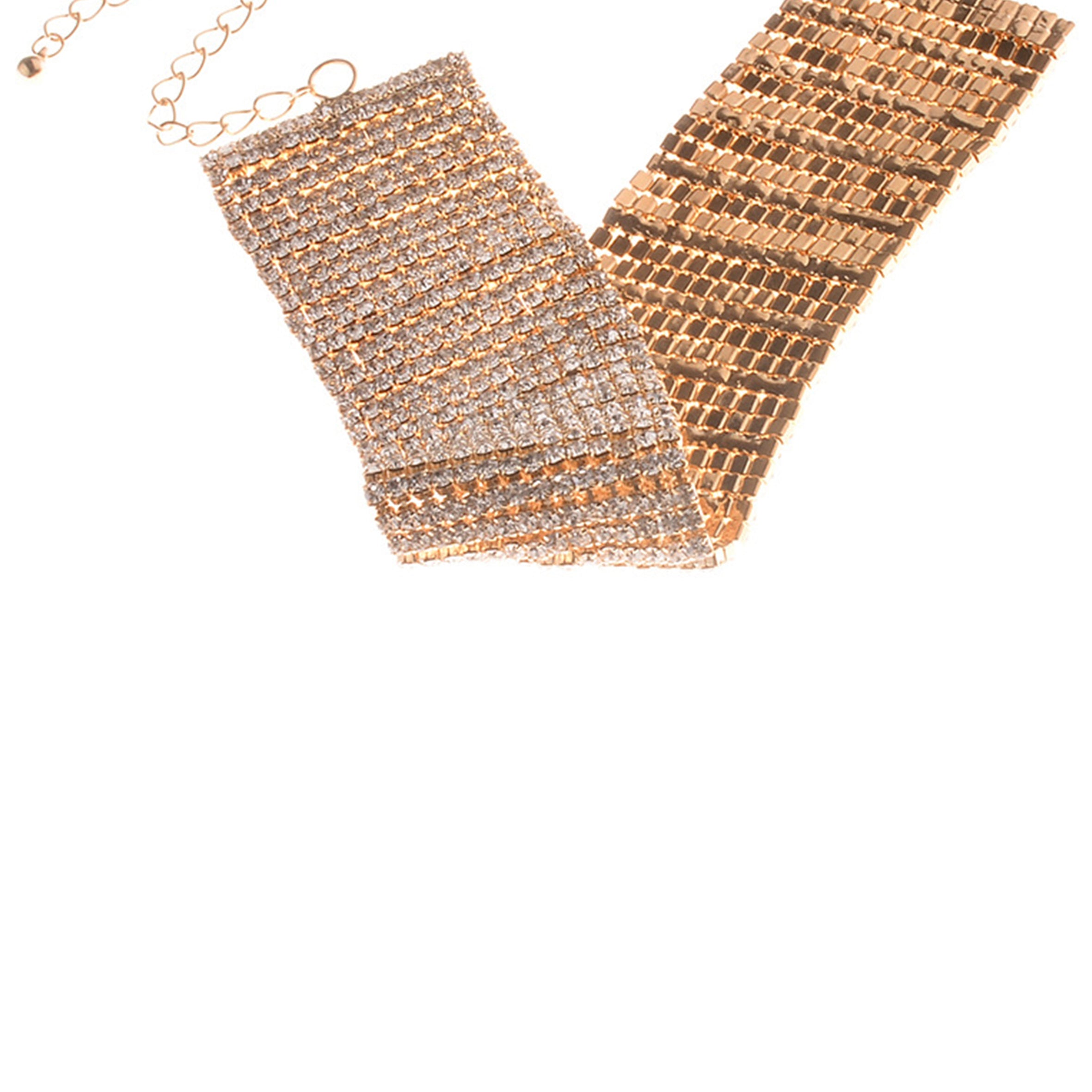 Tobillera de aleación con diamantes de imitación AK0016