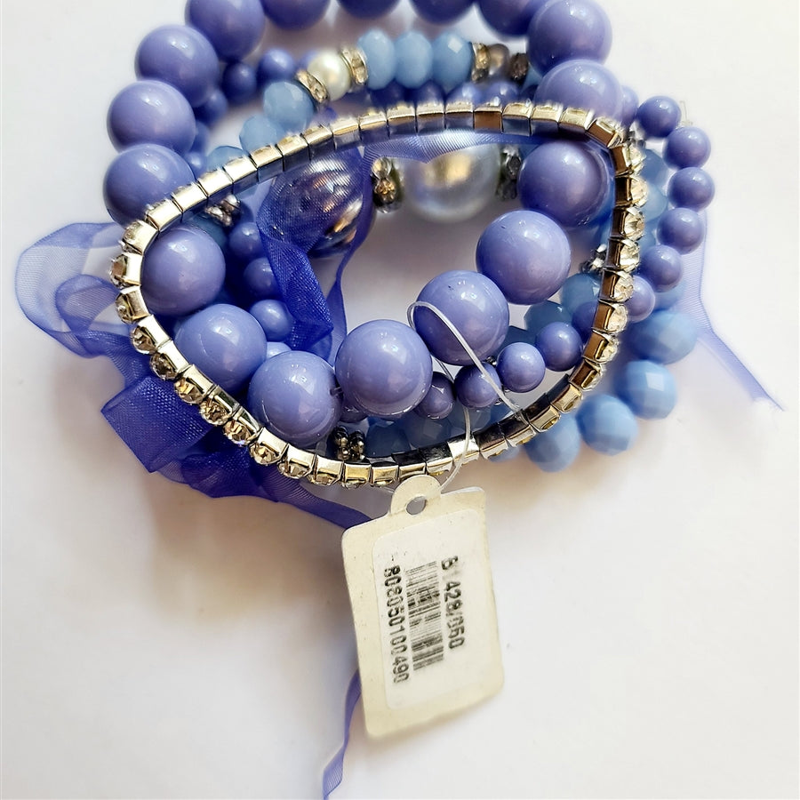 Juego de pulseras de cuentas de porcelana B1428