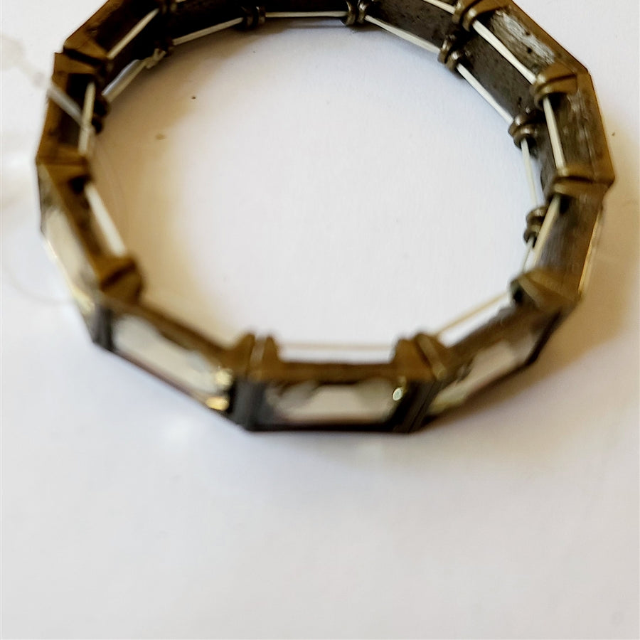 Rectangle Crystal Encruted Stretch Bracelet B1502