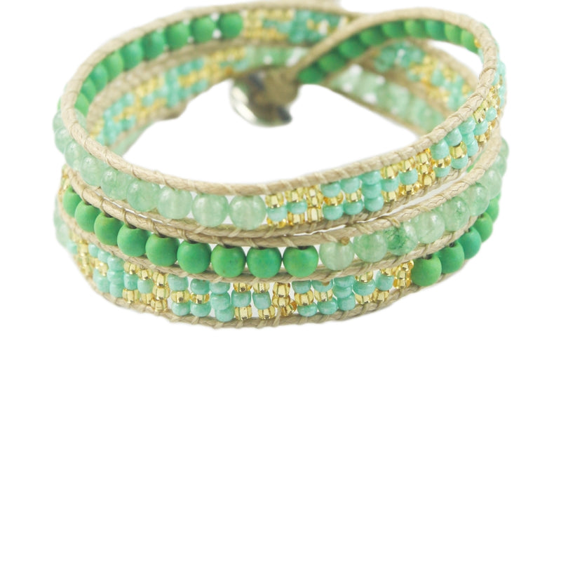 Seed Bead Beaded Wrap Round Bracelet B1547