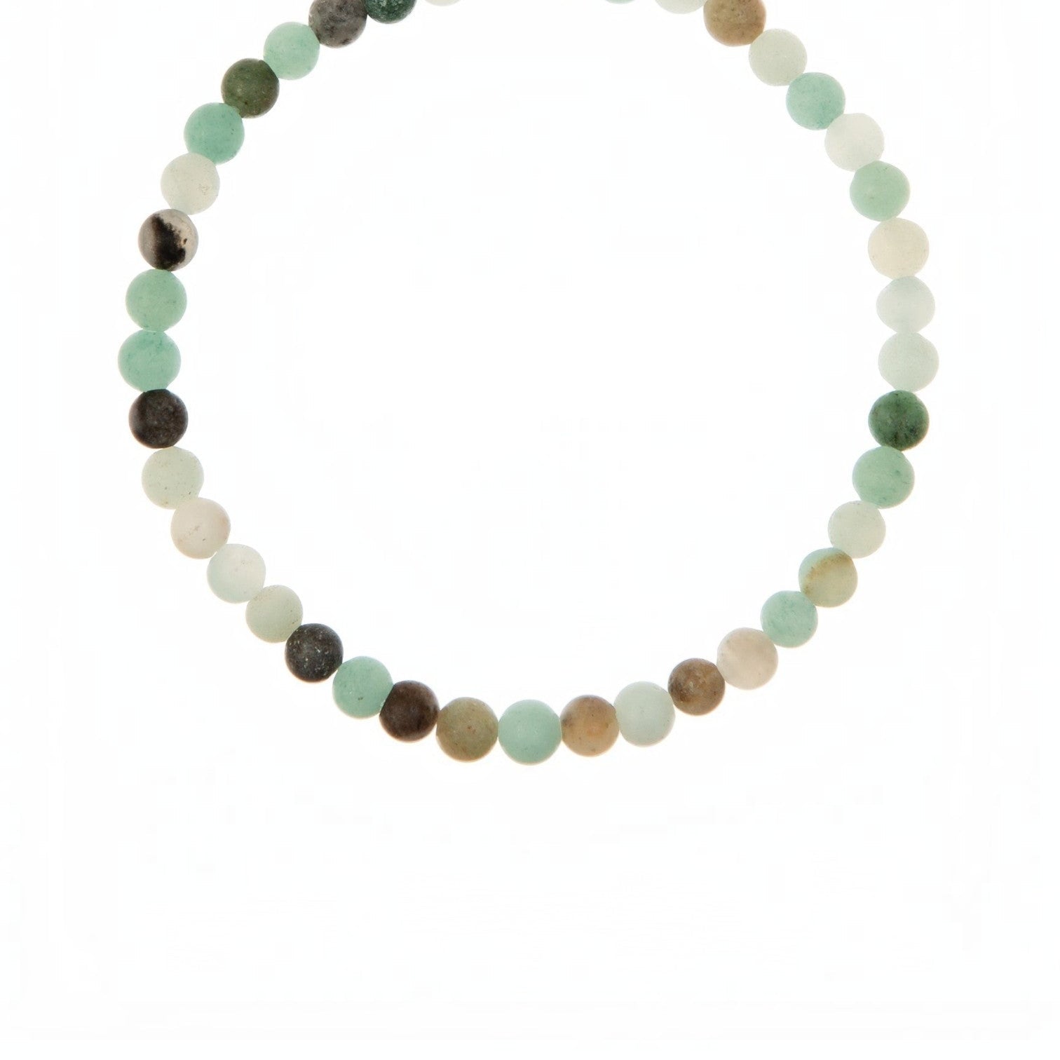Amazonite Stone Stretch Bracelet B1587-Matte-4MM