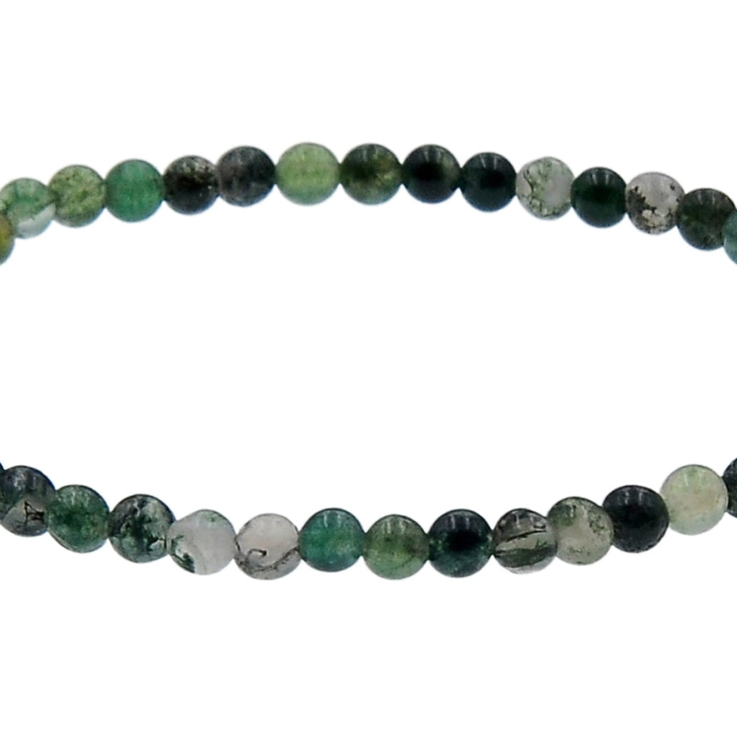 Indian Agate Stone Stretch Bracelets B1590-4MM