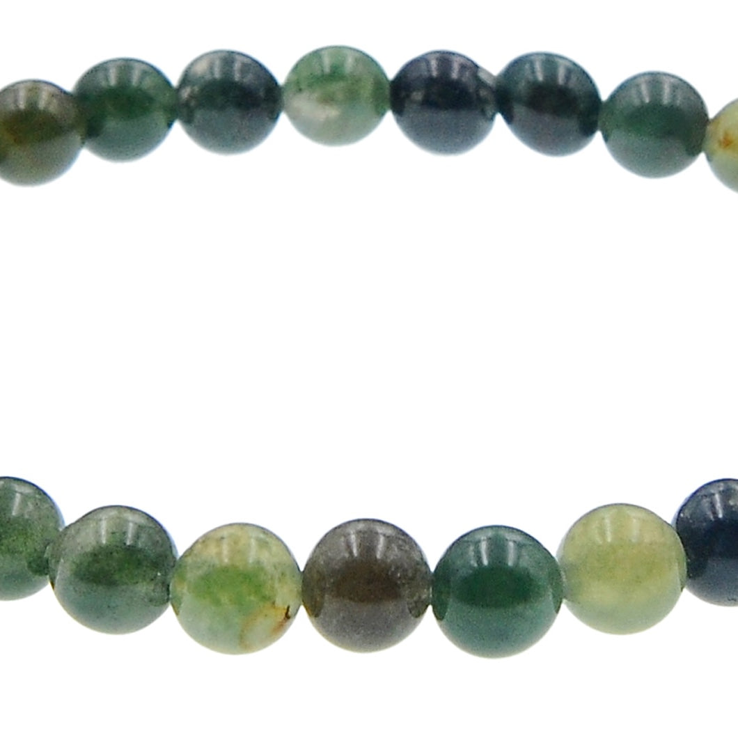 Indian Agate Stone Stretch Bracelets B1590-8MM