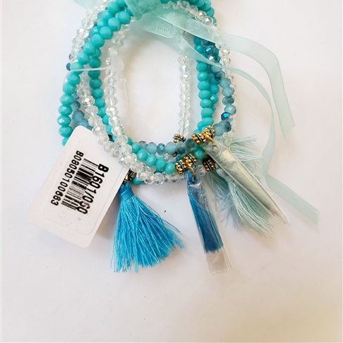 Crystal Tassels Beaded Tassel Bracelet Set B1601