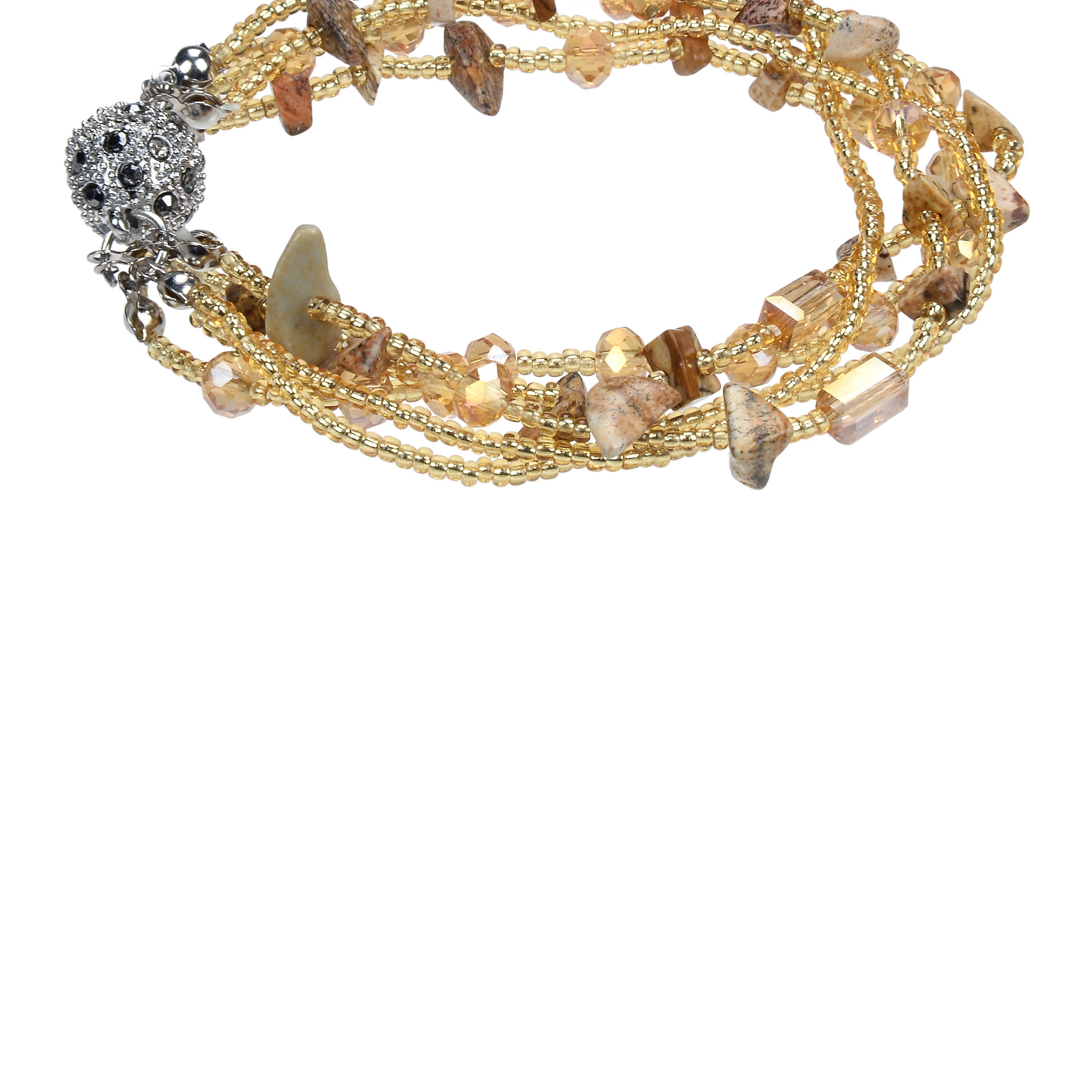 Juego de pulseras de cristal con hebras B1765