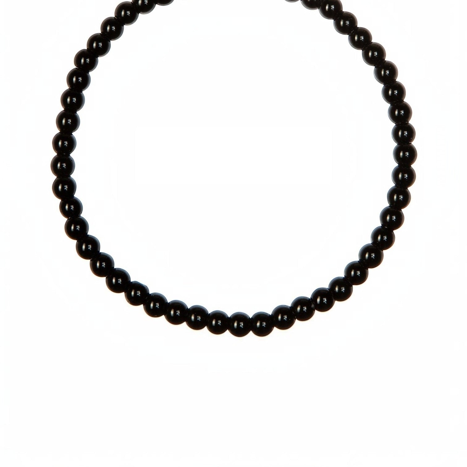 Black Onyx Stone Stretch Bracelet B1875-4MM