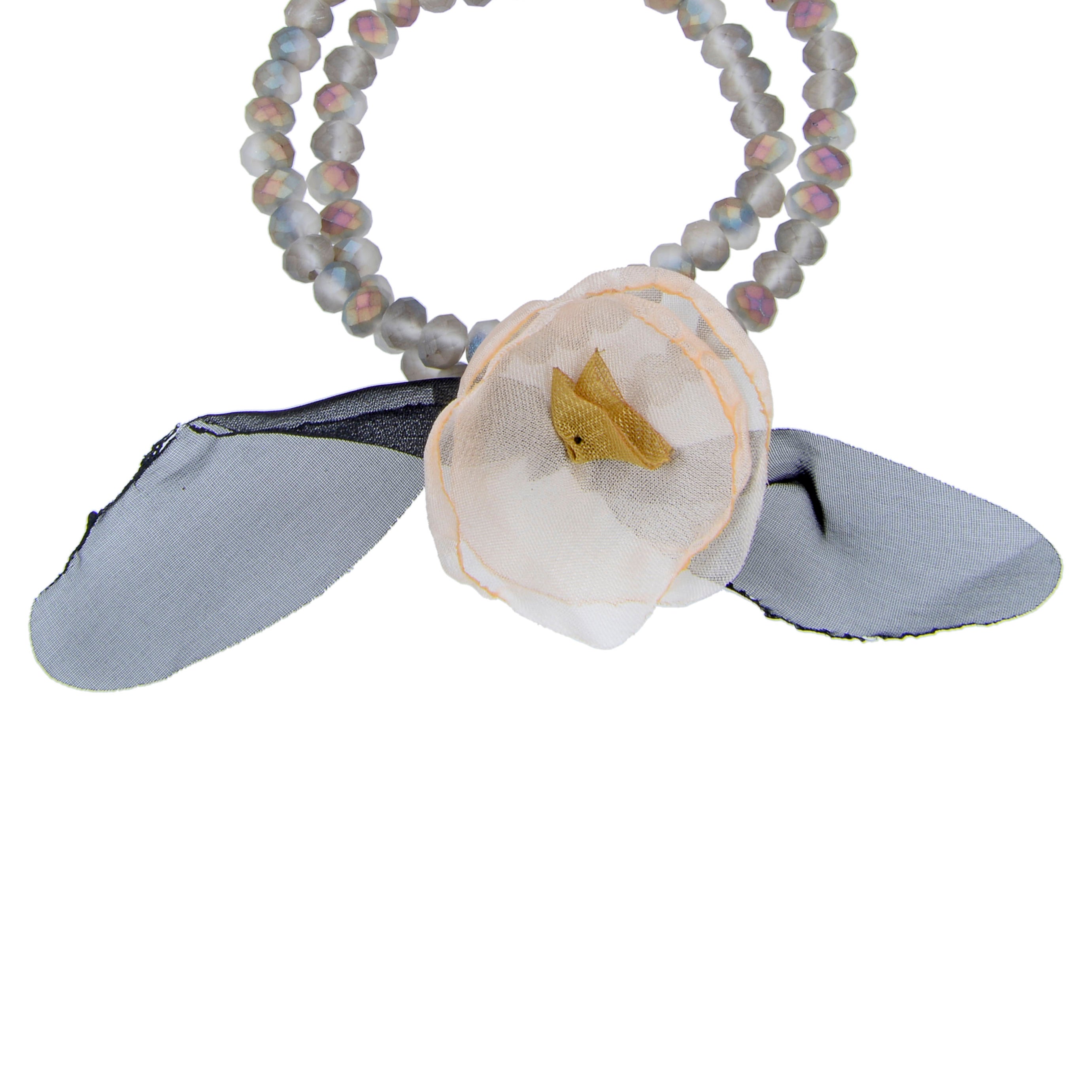 Conjunto de pulseras de cuentas de cristal con flores para mujer de moda B1964