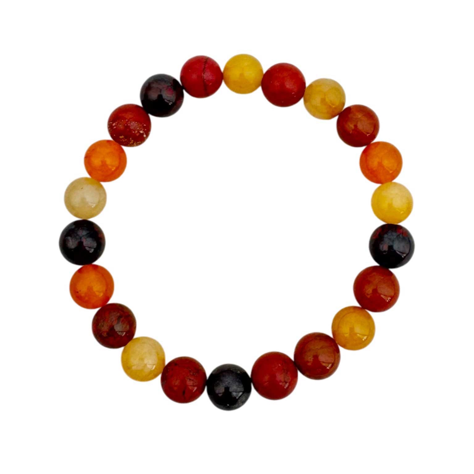 Muddy Jasper Stone Stretch Bracelet B1967-10MM