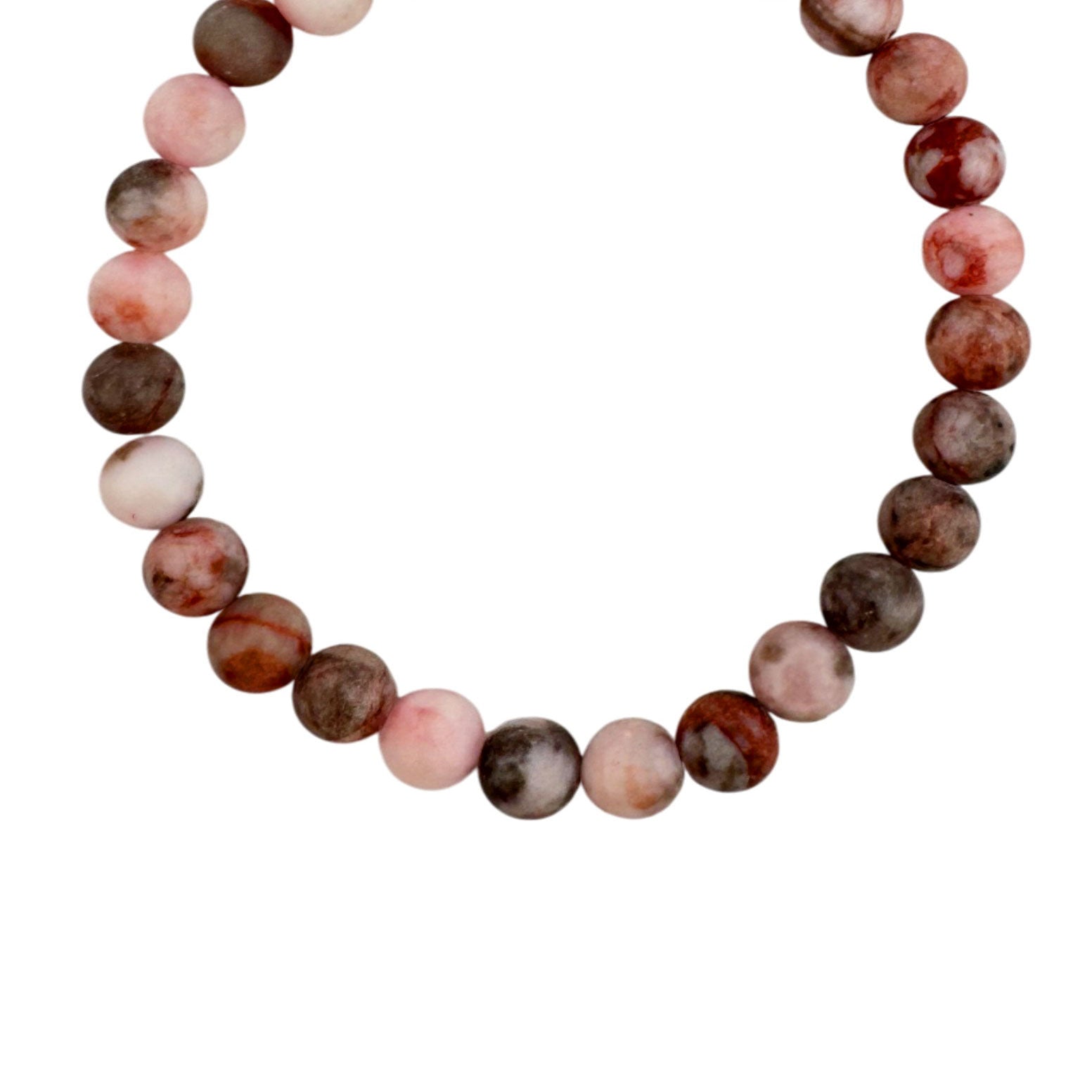 Colored Rhodonite Stone Stretch Bracelet B1979-6MM