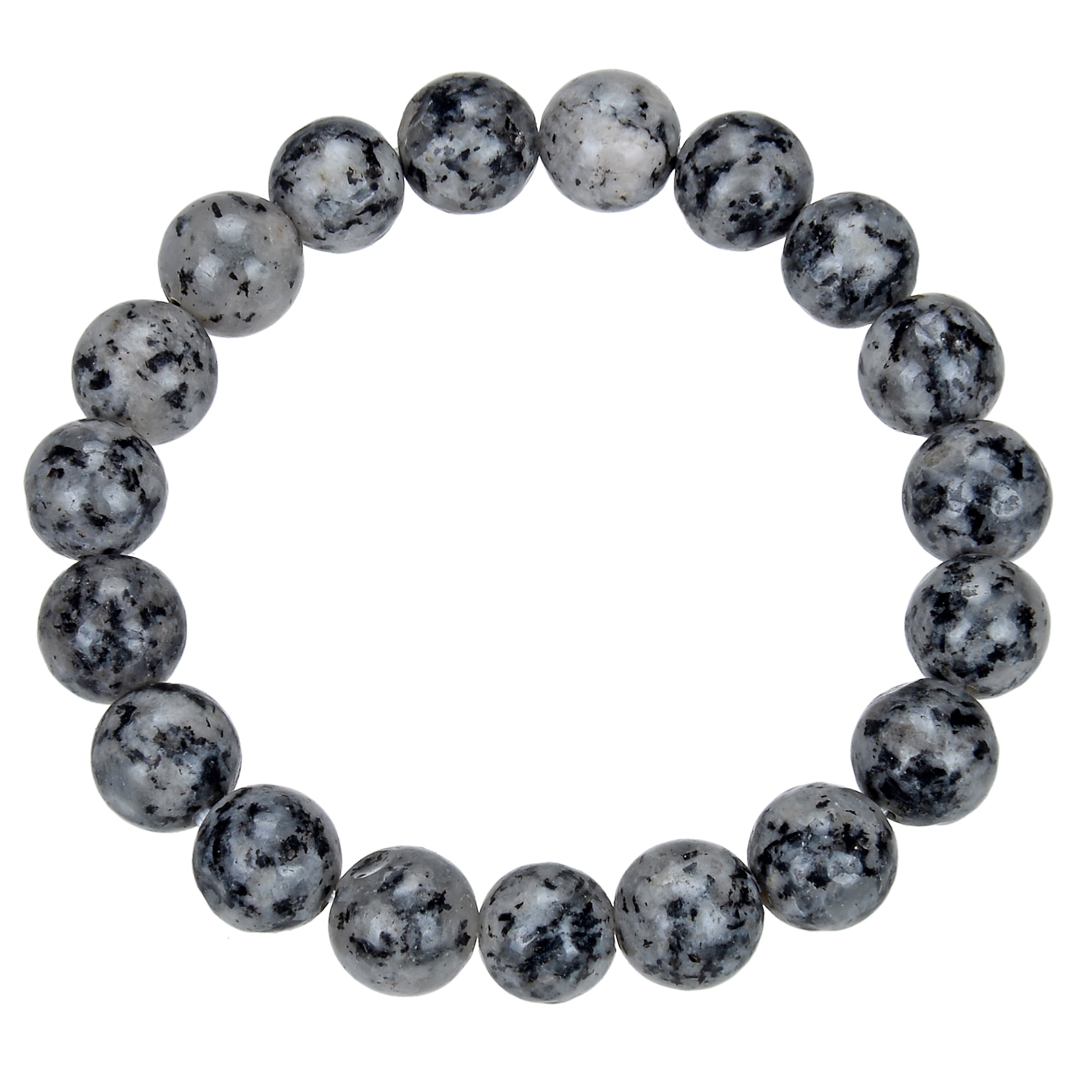 Black Sesame Jasper Stretch Bracelets B1989-10MM