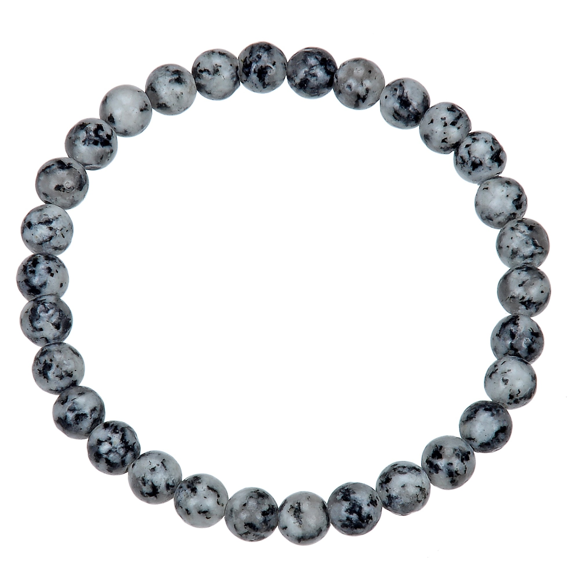 Black Sesame Jasper Stretch Bracelets B1989-6MM