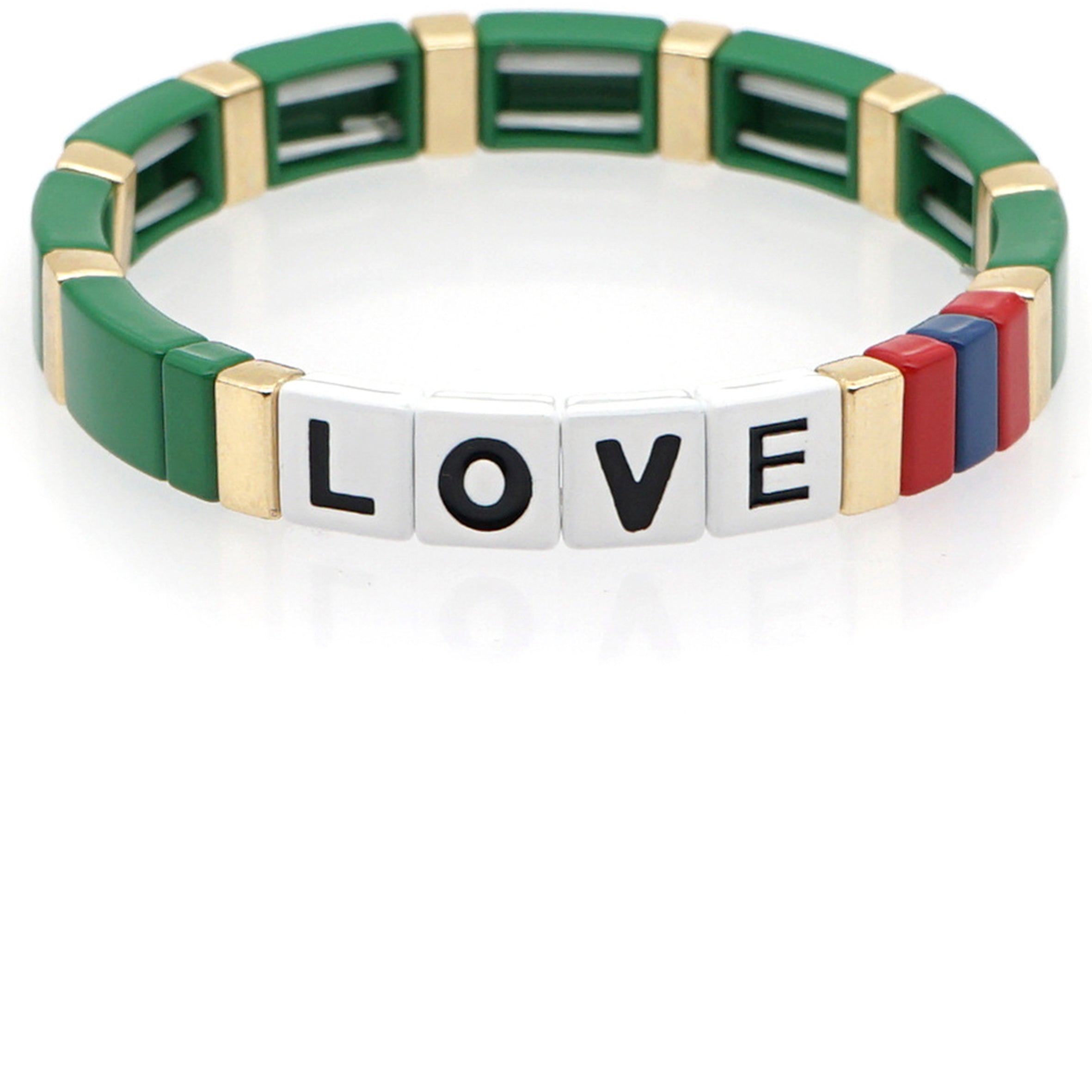 Pulsera de aleación de esmalte LOVE B2068