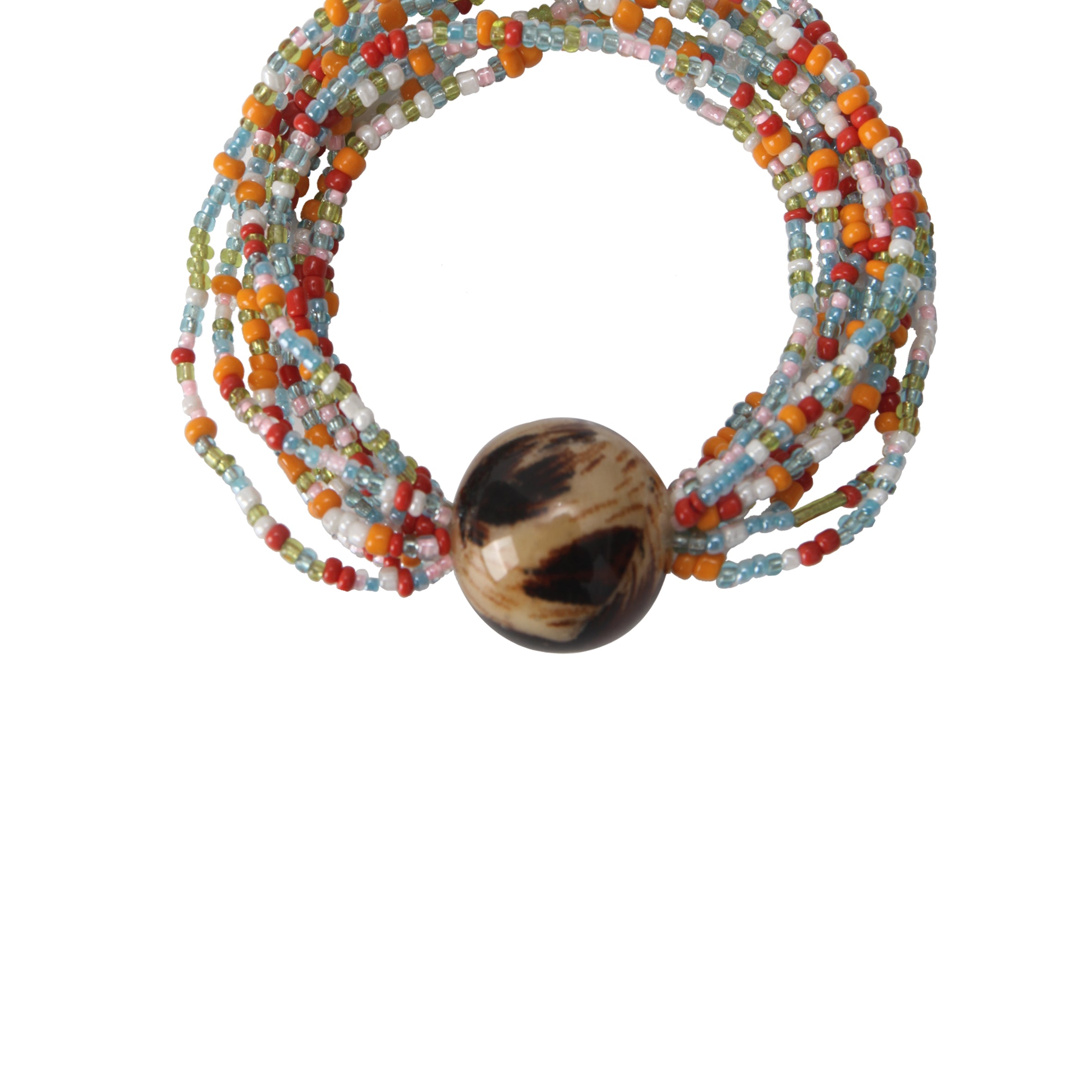 Pulseras de cuentas de semillas multicapa B2094