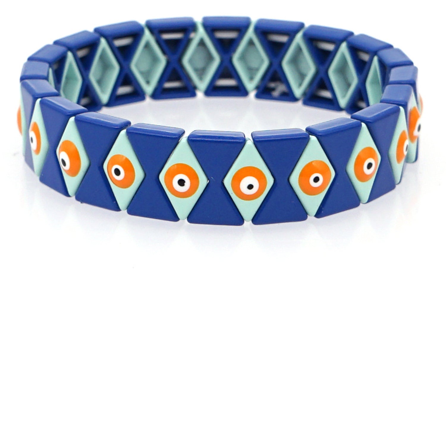 Pulsera de aleación de esmalte con forma de ojo de diablo B2114