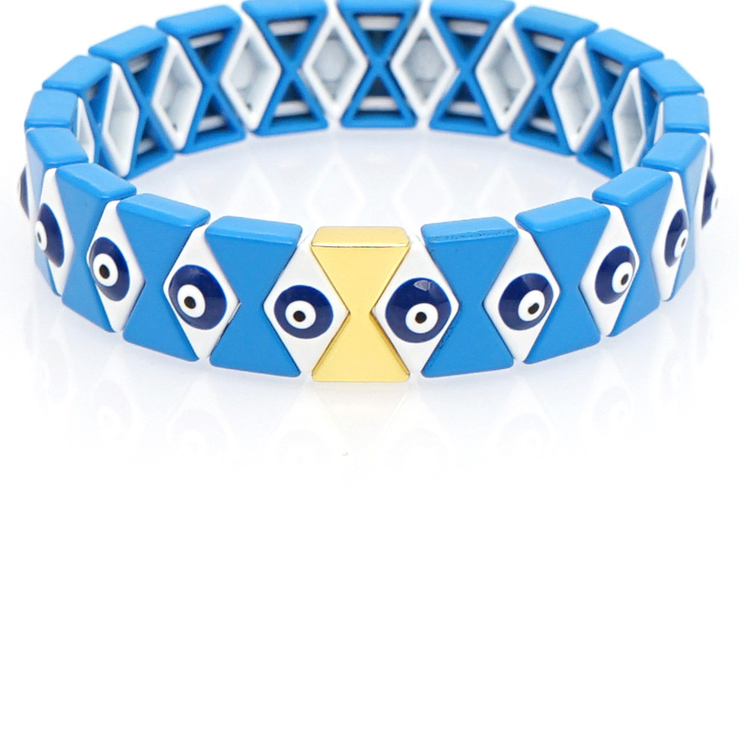 Pulsera de aleación de esmalte con forma de ojo de diablo B2114