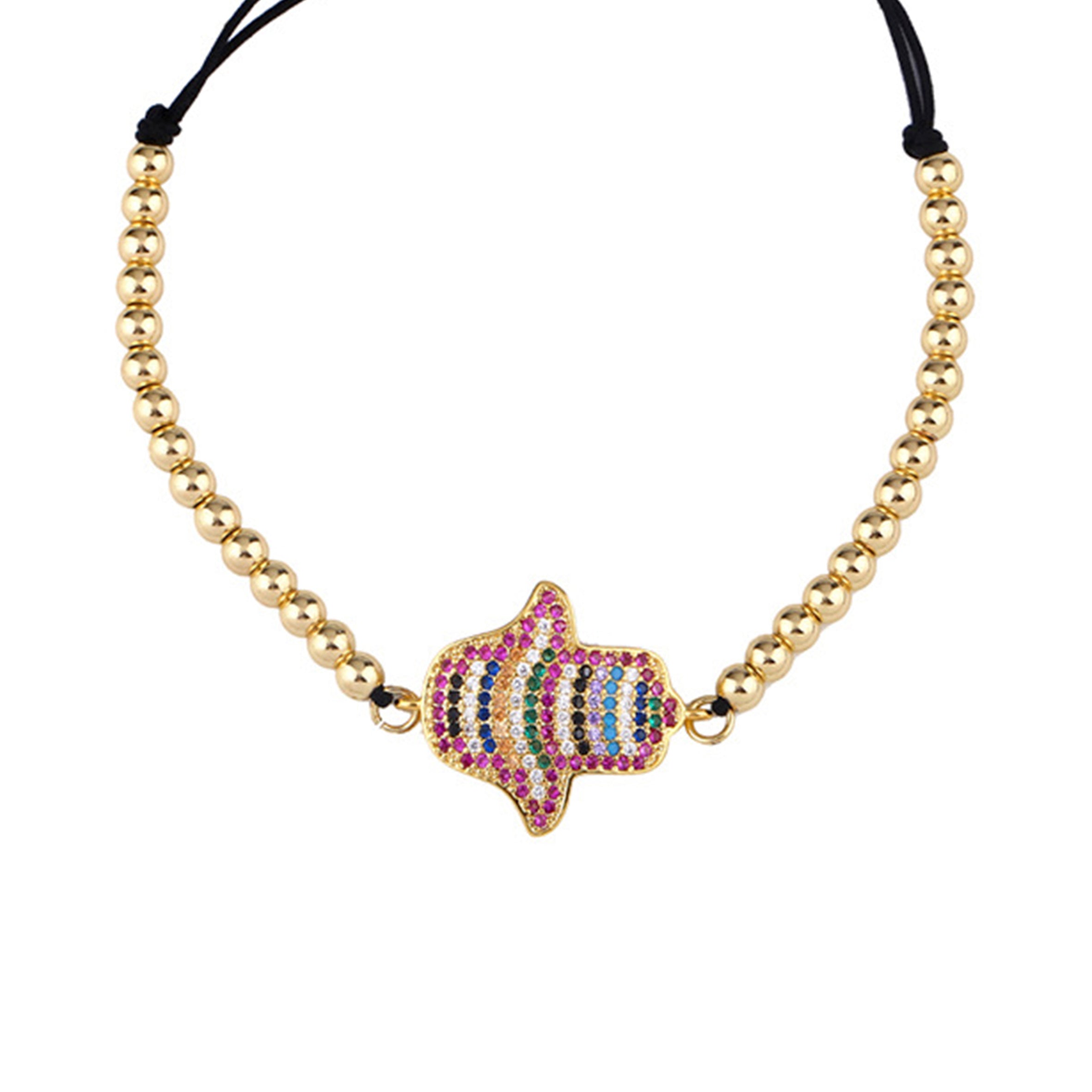 Zircon Against Evil Eye Chains Bracelets B2192