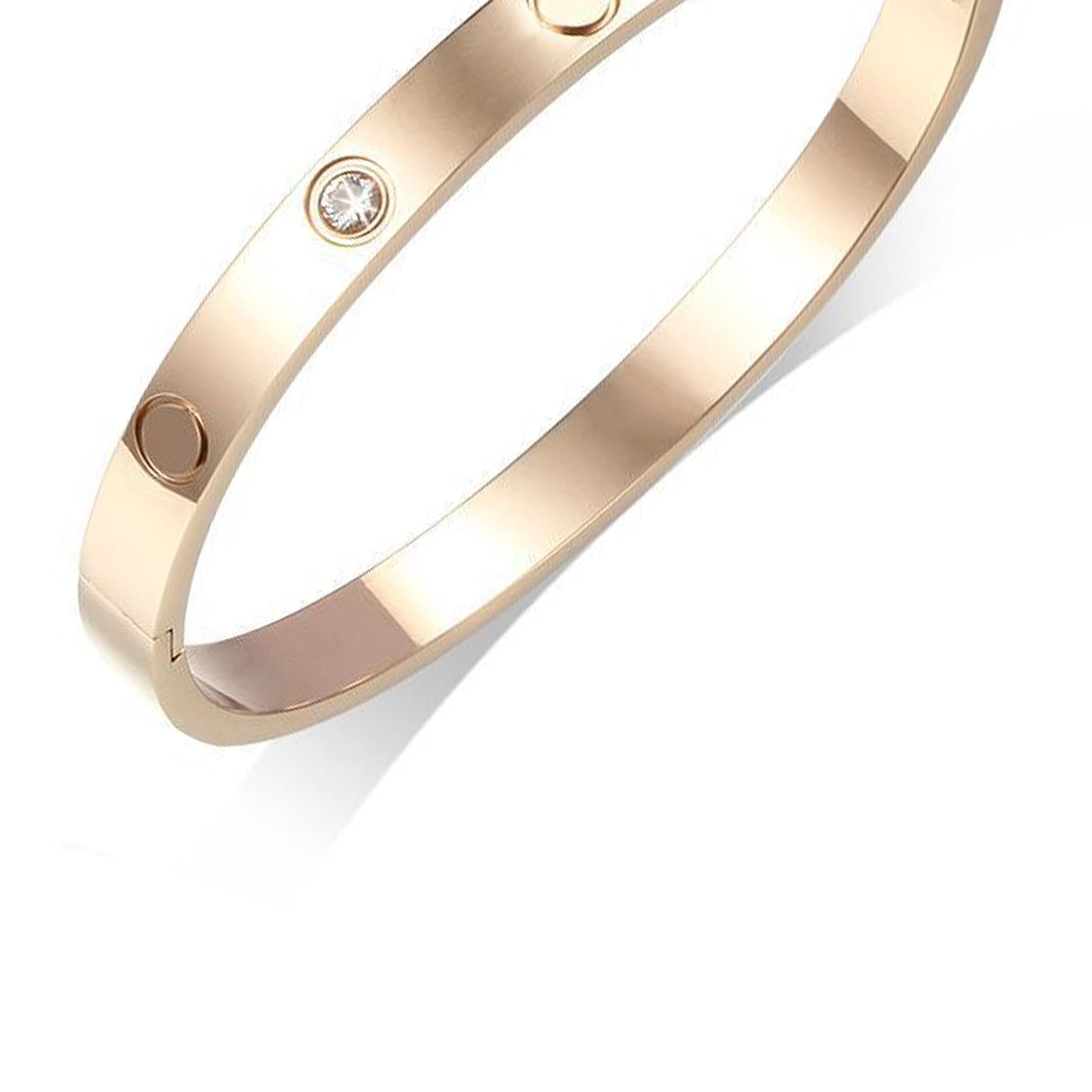 Pulseras de acero inoxidable con diamantes de imitación B2229-F