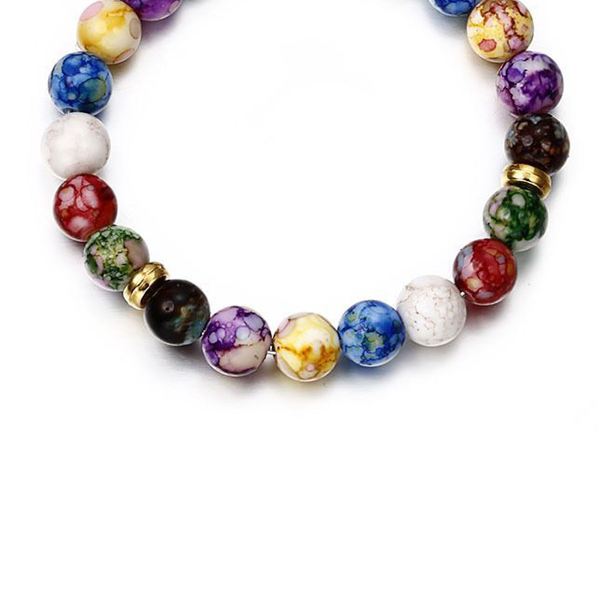 Pulseras de cuentas de piedra mixta B2240