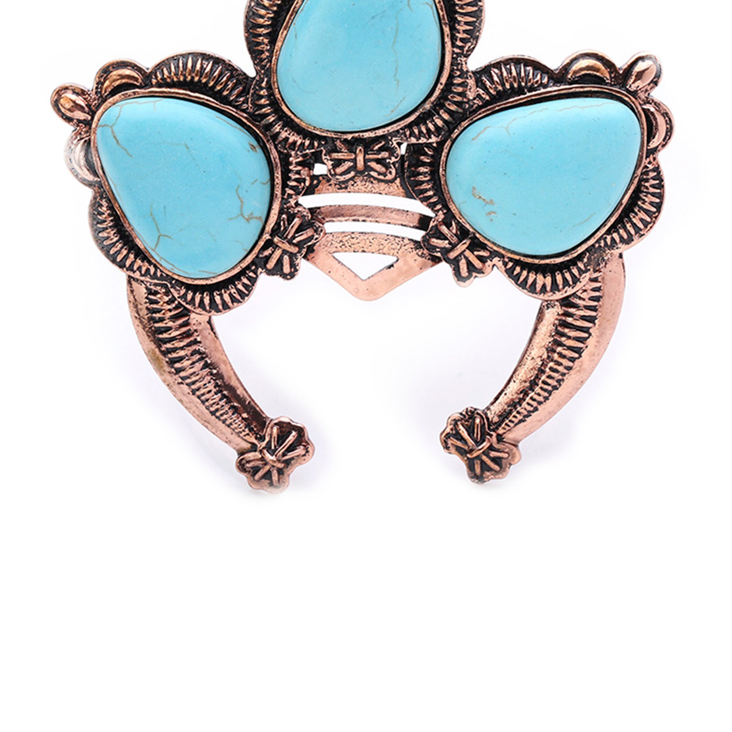 Brazalete de aleación de turquesa B2437