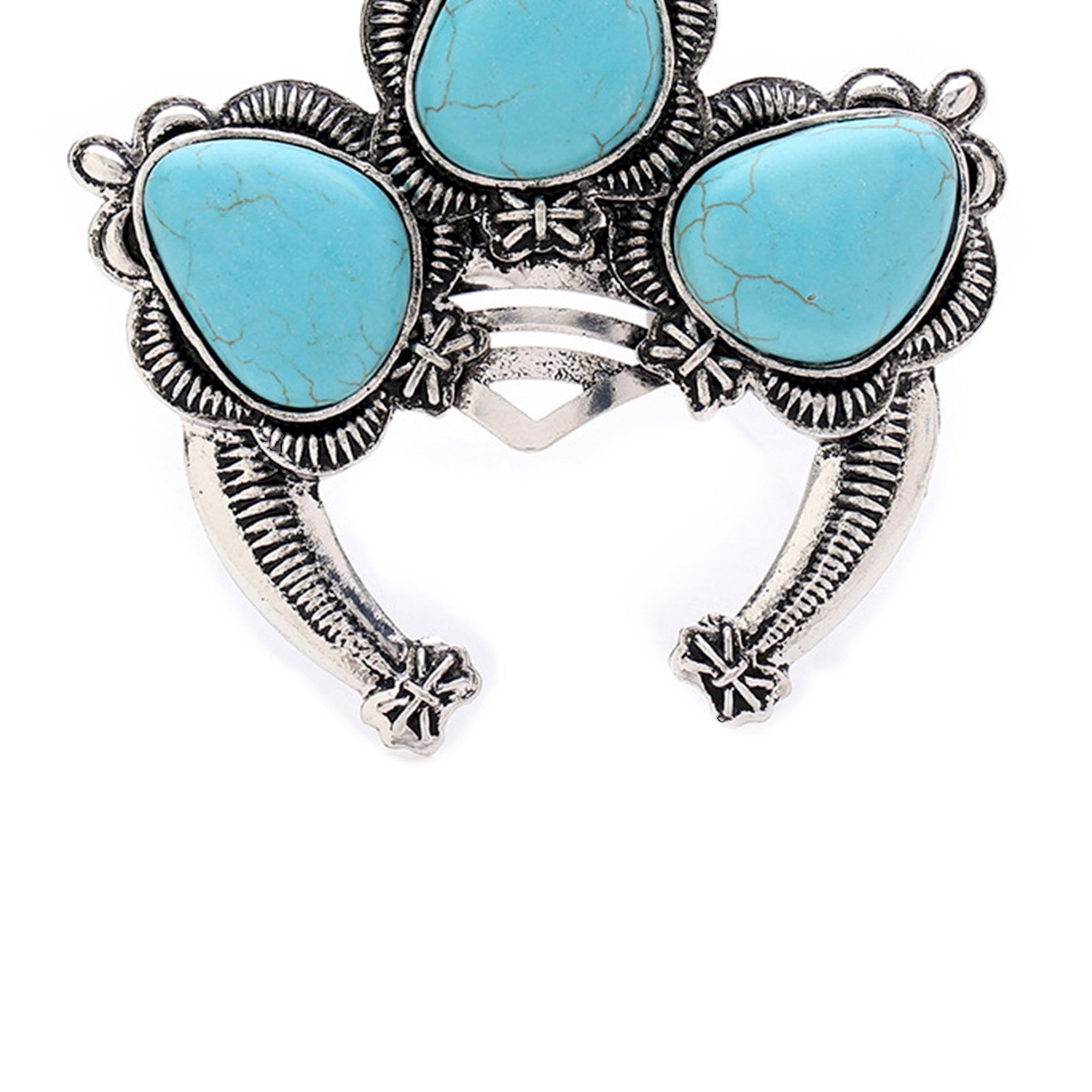 Brazalete de aleación de turquesa B2437