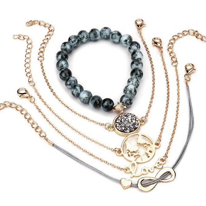 Juego de pulseras de cadena B2488