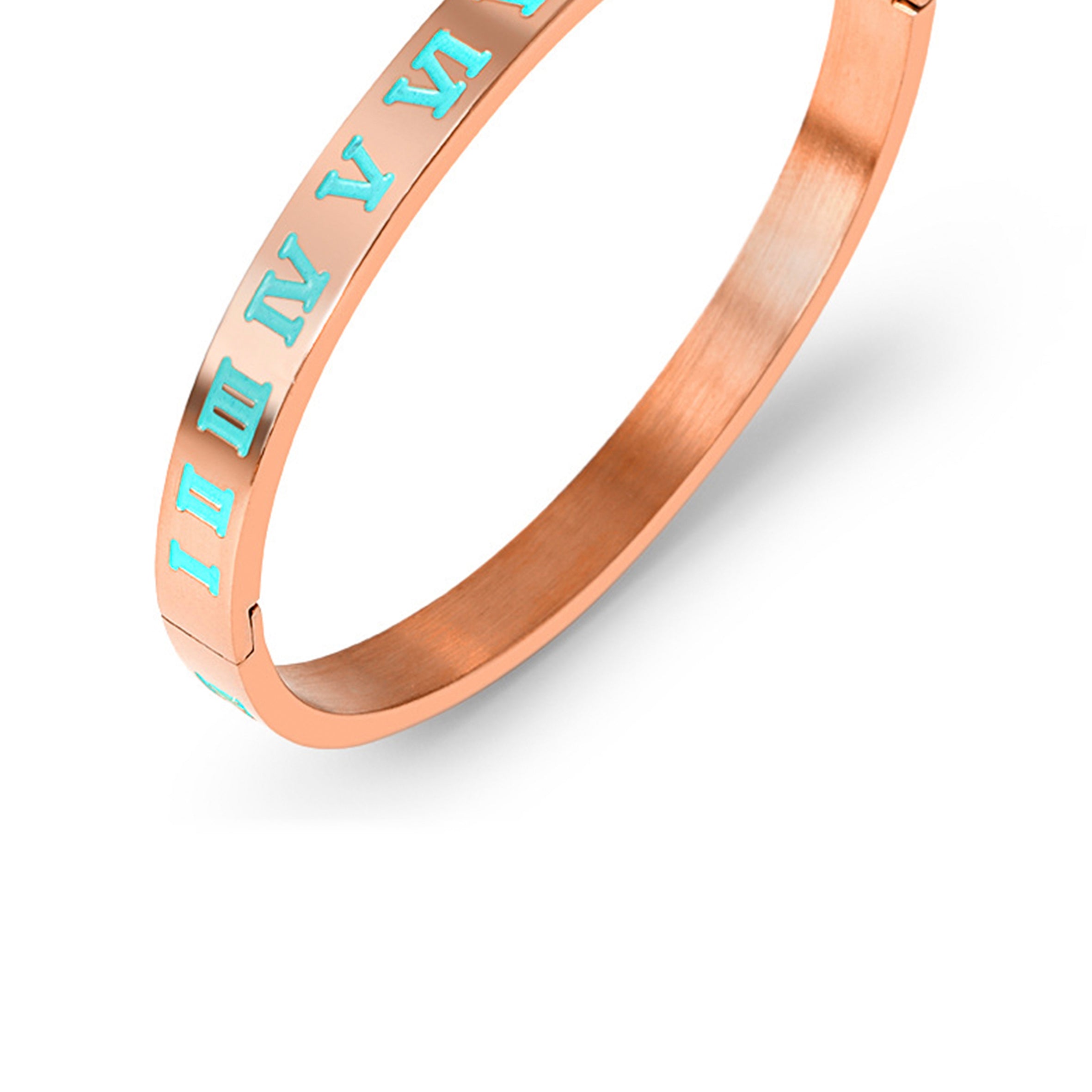 Pulsera de acero inoxidable con números romanos B2500