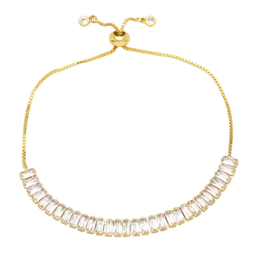 Pulseras de cadena con circonitas cúbicas B2530