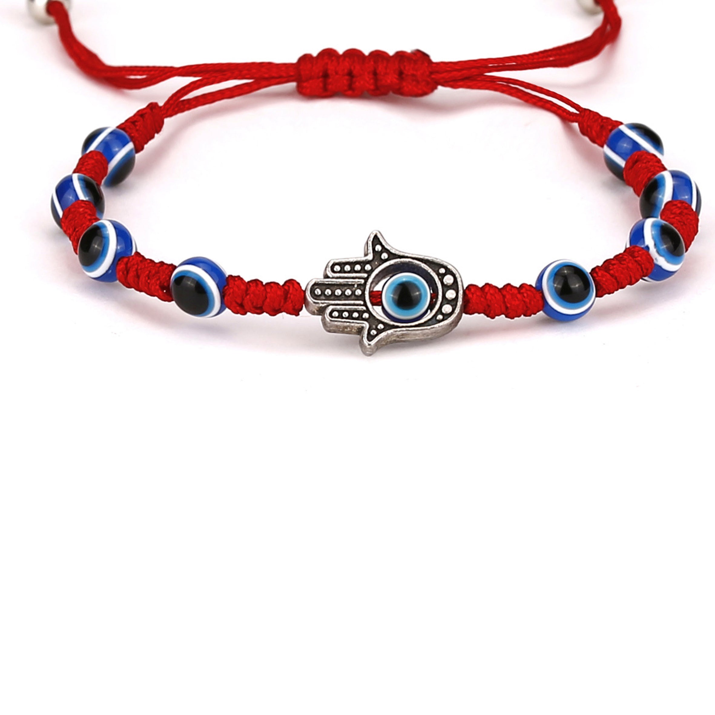 Pulsera trenzada con cuentas de ojo malvado de Fátima B2718