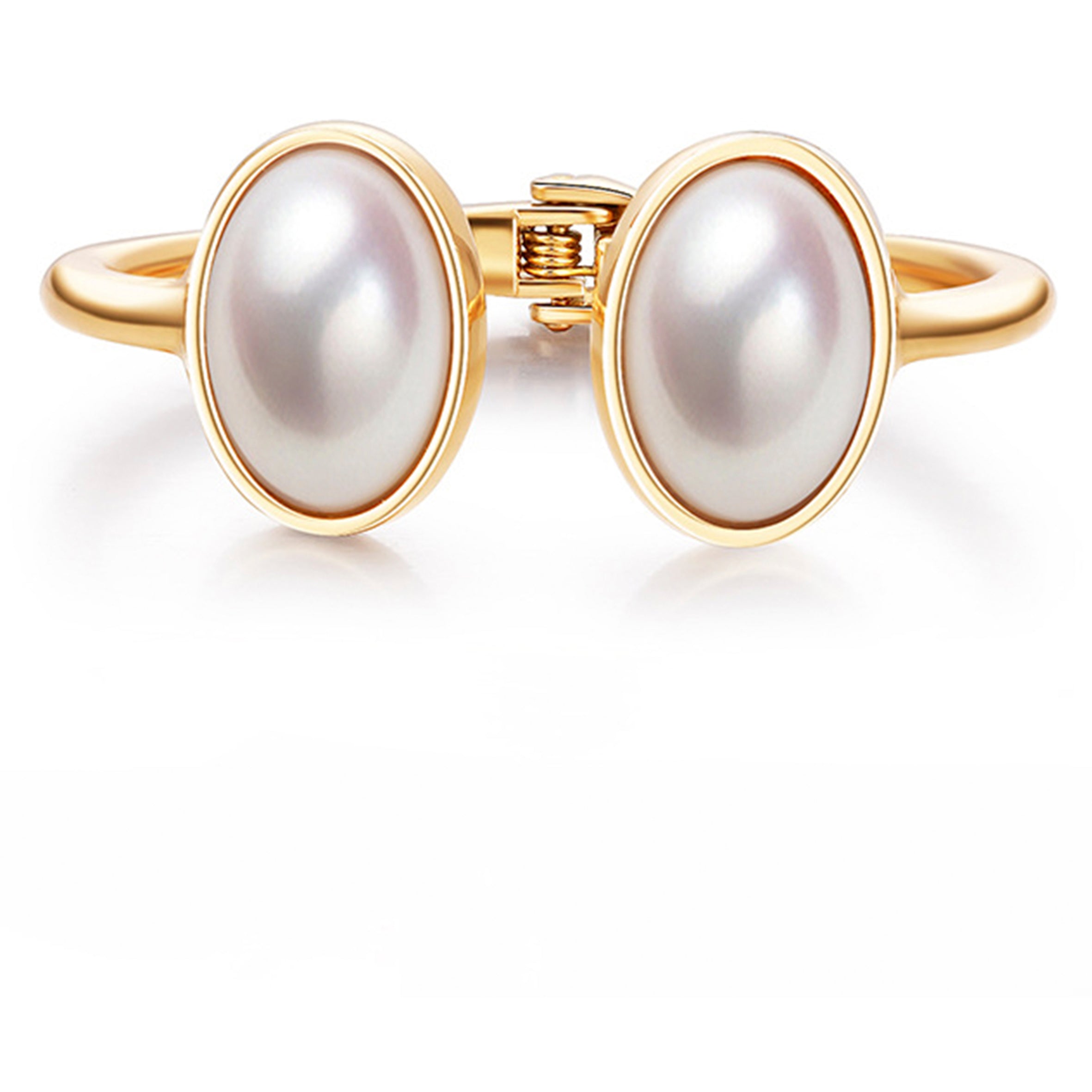 Brazalete de aleación con perlas B2817