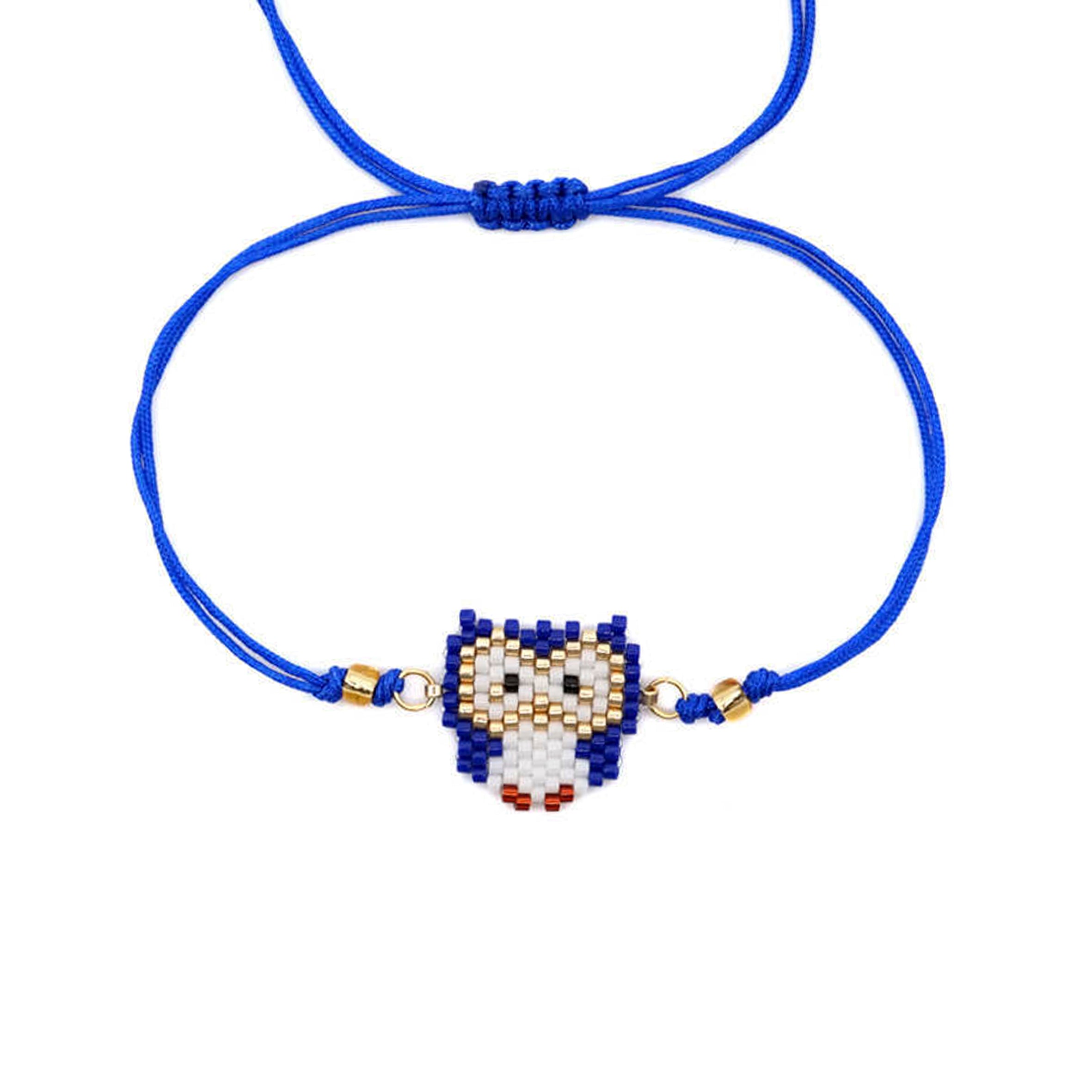 Pulsera trenzada con cuentas de semillas OWL B3360