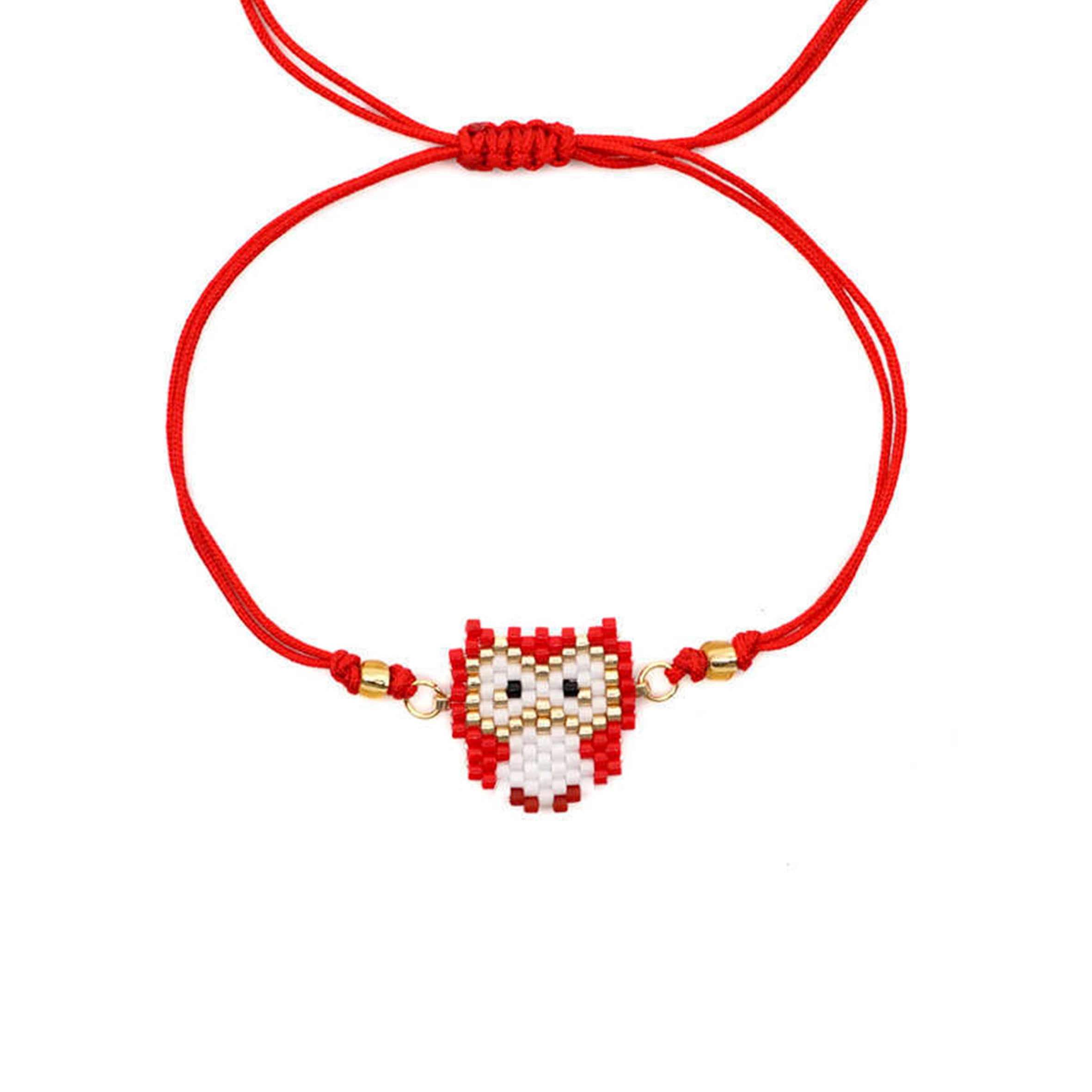 Pulsera trenzada con cuentas de semillas OWL B3360