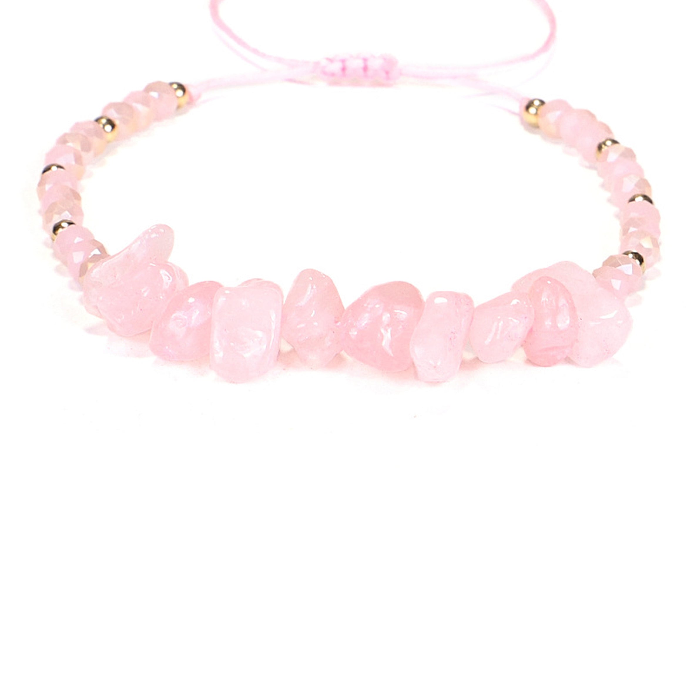 Pulsera trenzada de piedra natural irregular B3400