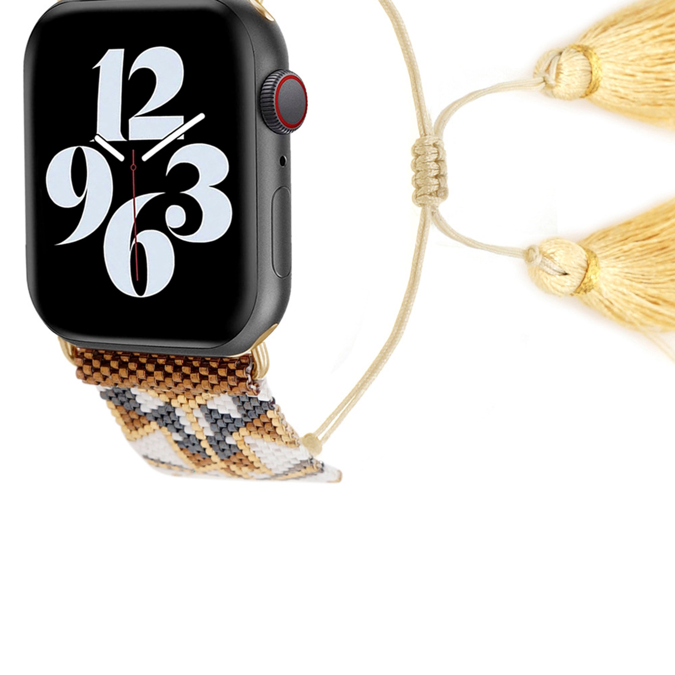 Seed Bead Tassel Braided Watchband B3702