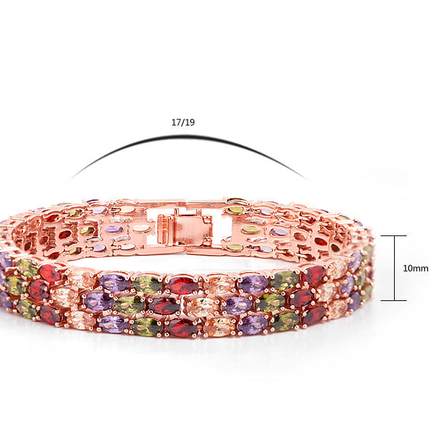 Pulsera Geometry con circonitas cúbicas B3925