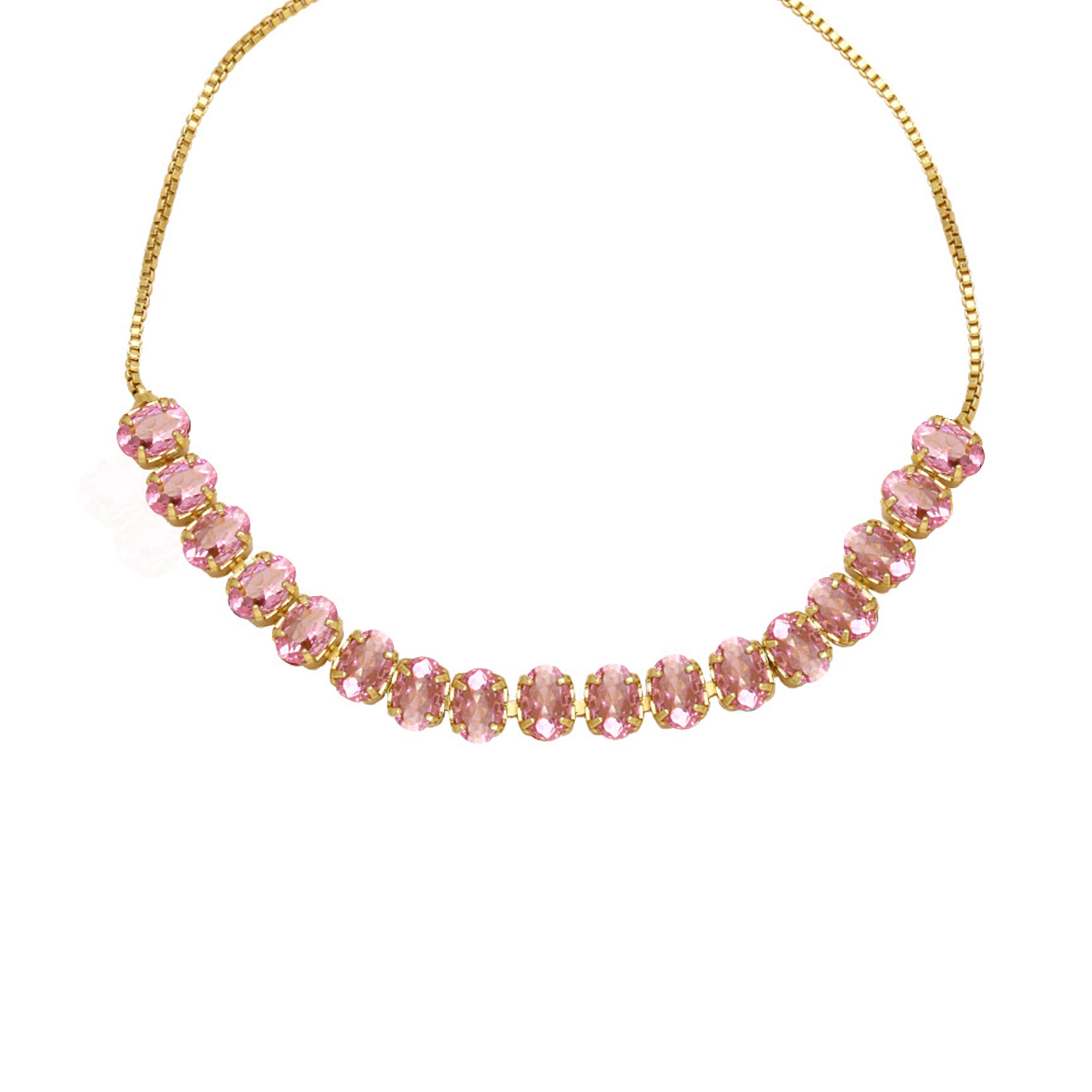 Pulsera de cadena con cuentas de circonita cúbica B4029