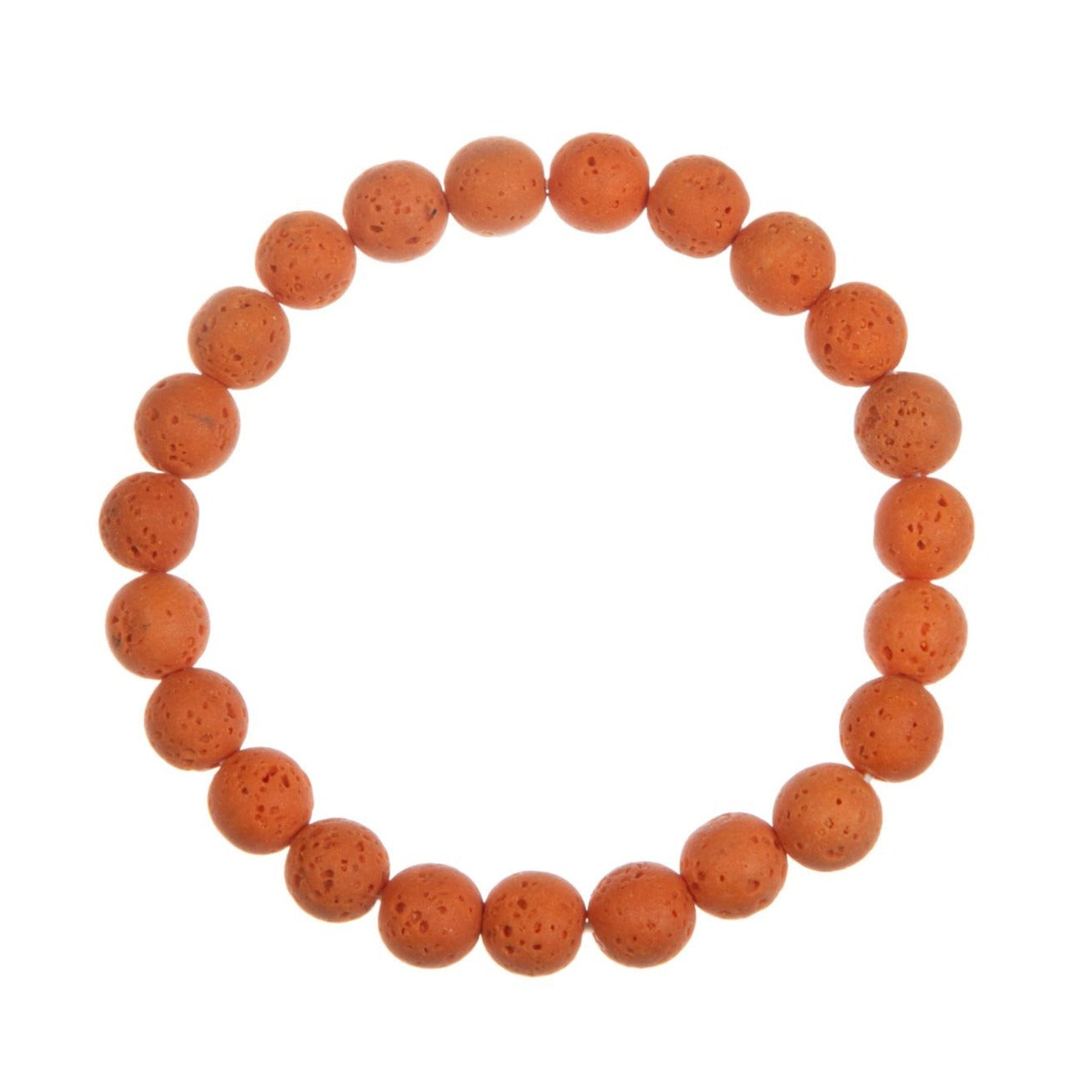 Pulsera de cuentas de piedra de lava de 8 mm B4044