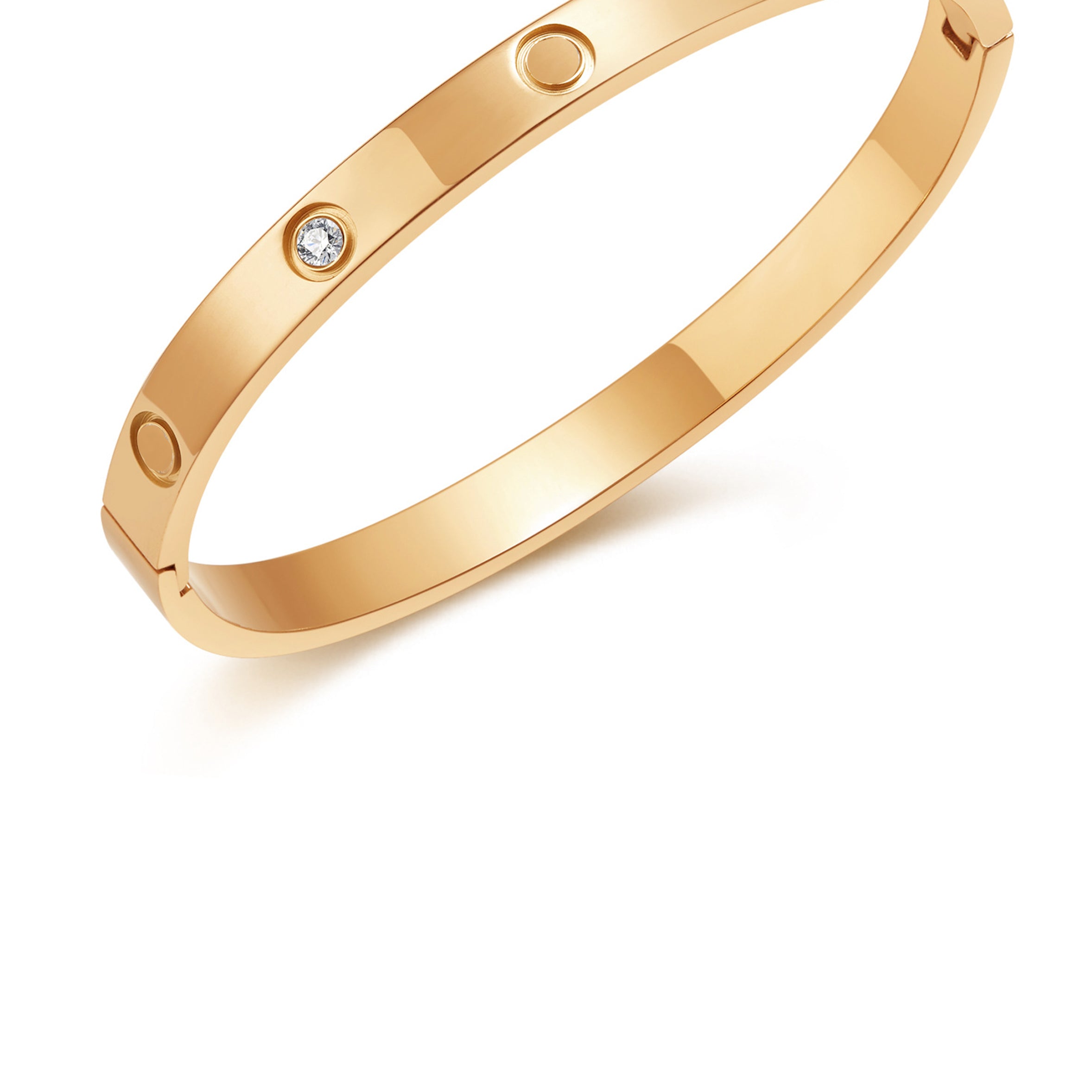 Pulseras de acero inoxidable con diamantes de imitación B4106