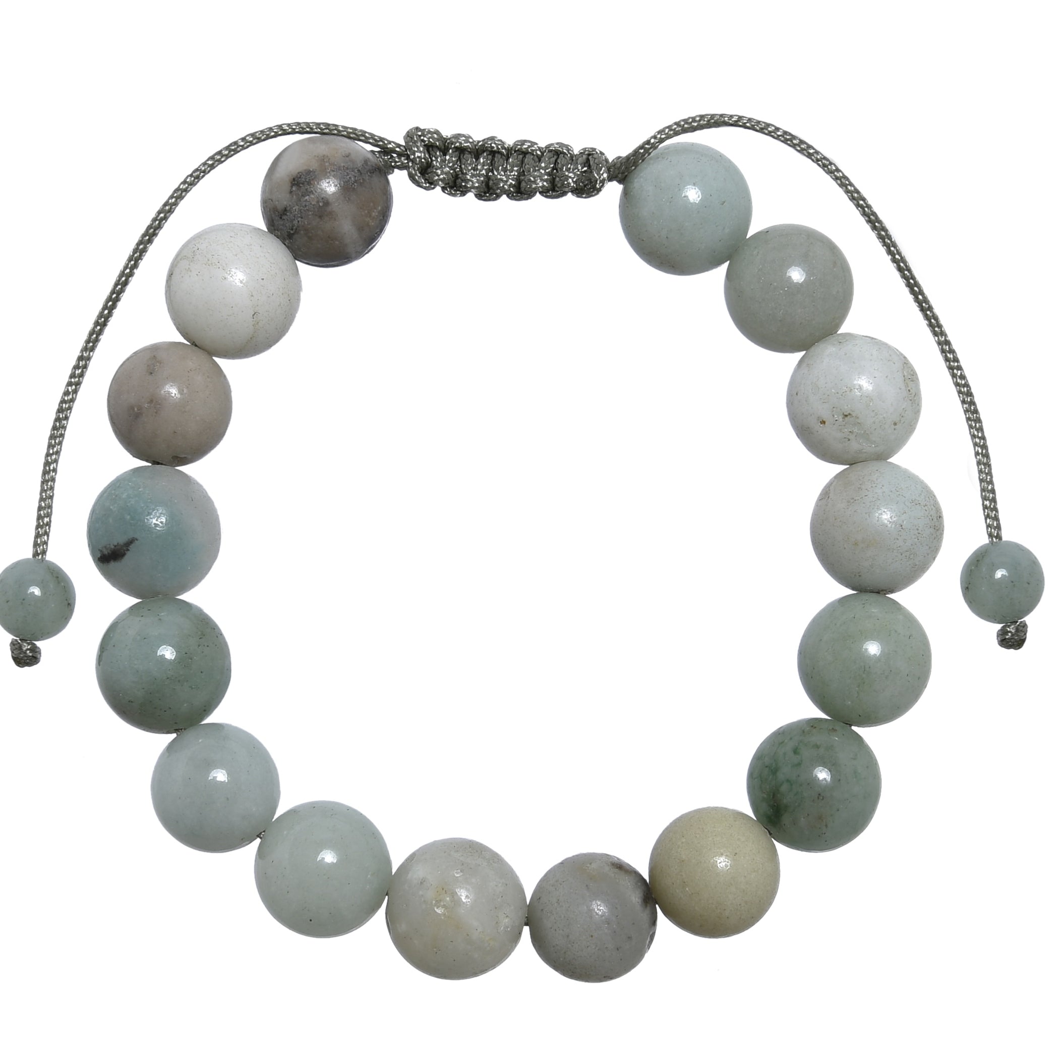 Amazonite Stone Braided Shamballa Bracelet B4107-10MM