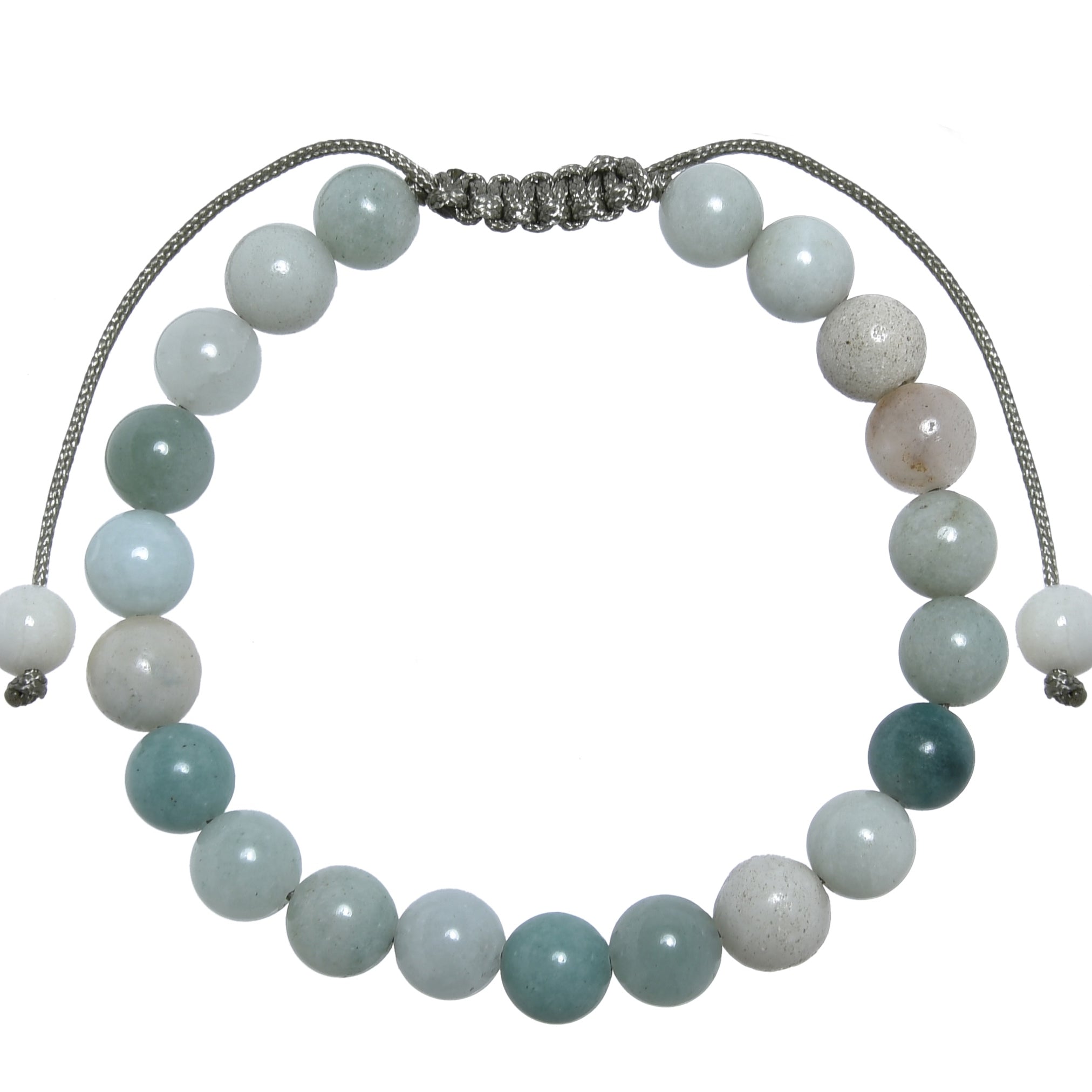 Amazonite Stone Braided Shamballa Bracelet B4107-8MM