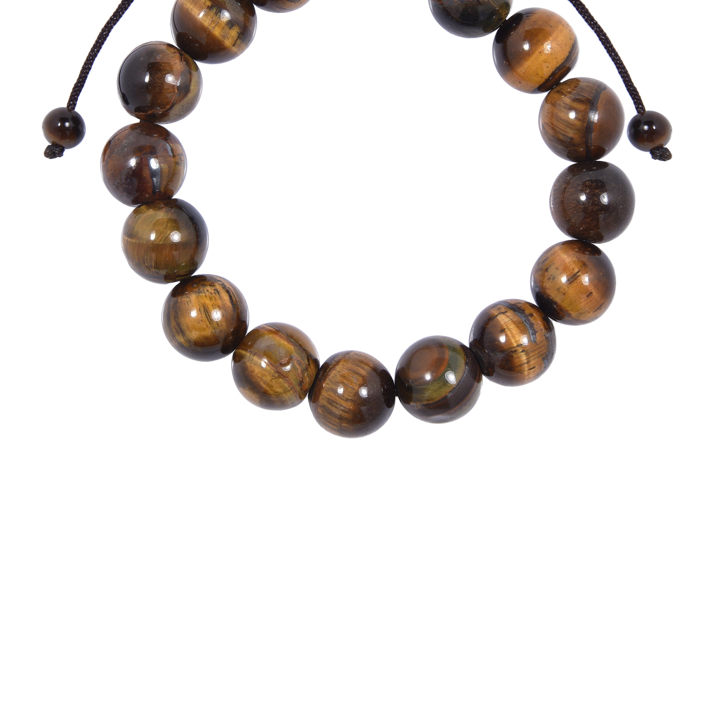 Tiger Eye Braided Shamballa Bracelet B4111-12MM