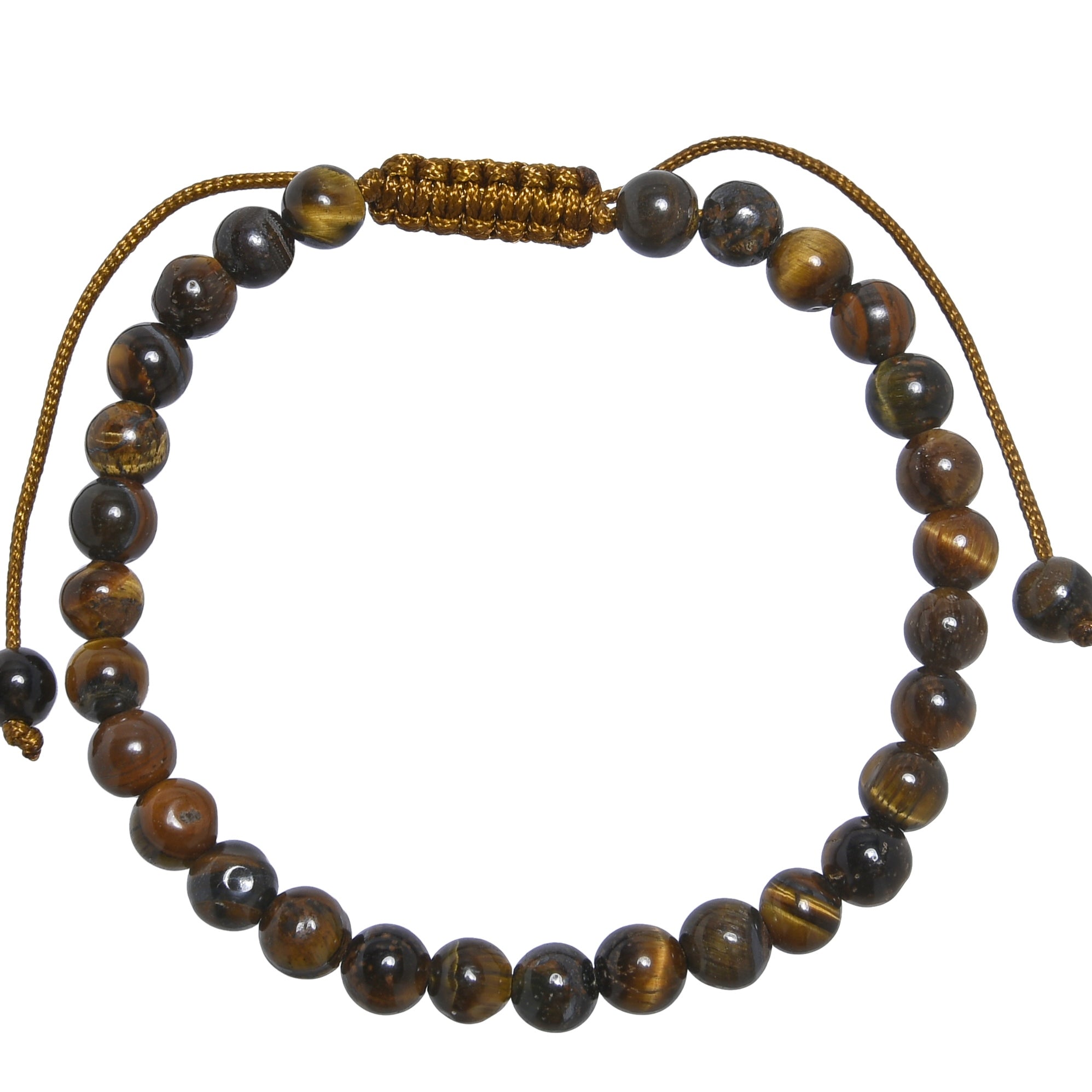 Tiger Eye Braided Shamballa Bracelet B4111-6MM