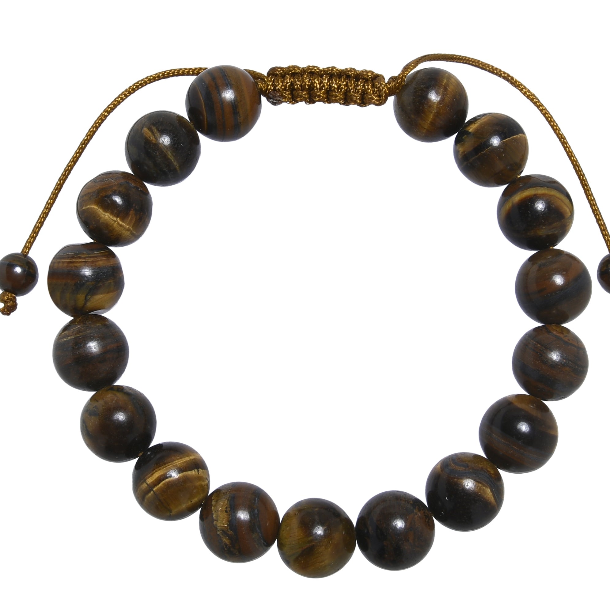 Tiger Eye Braided Shamballa Bracelet B4111-10MM