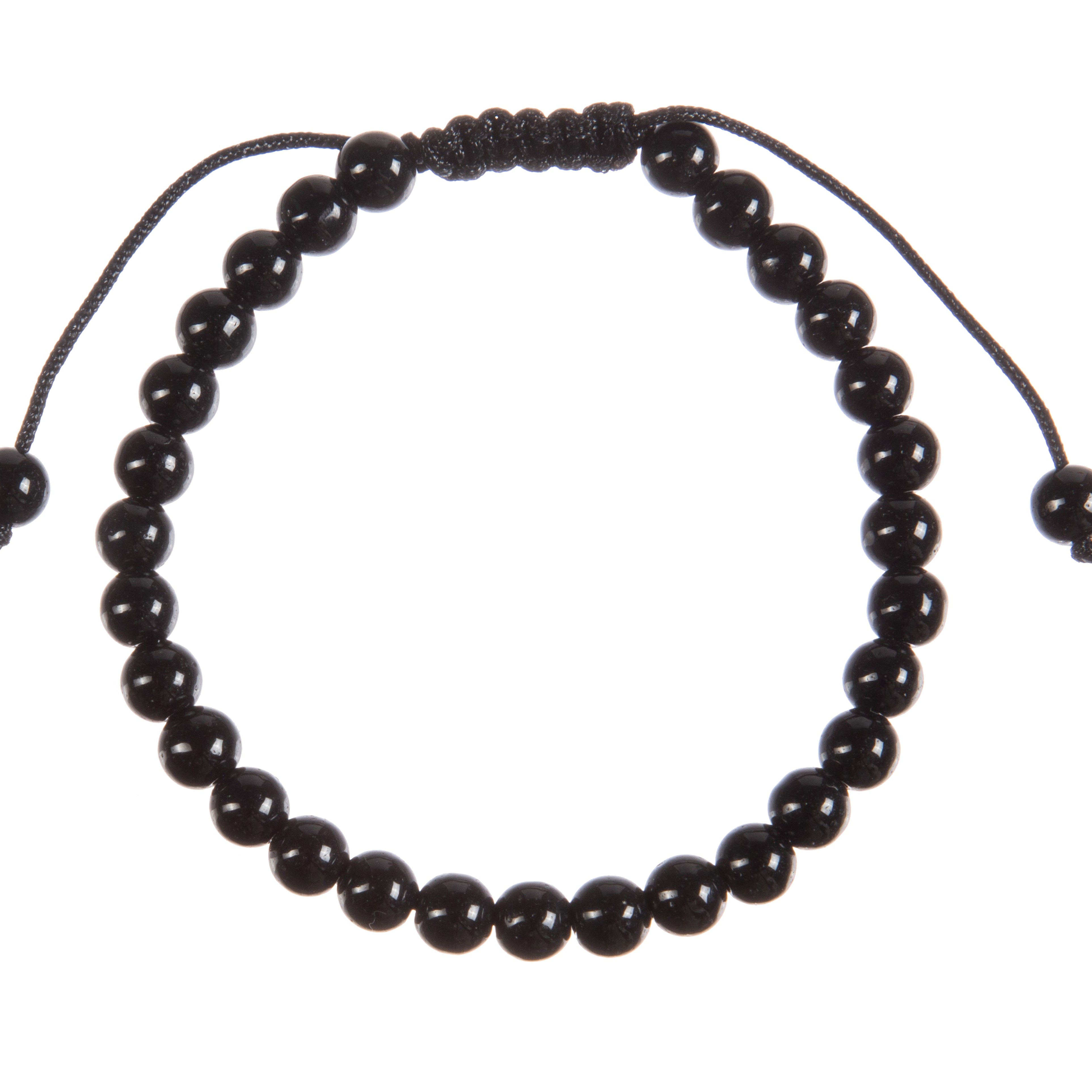 Onyx Braided Shamballa Bracelet B4114-6MM