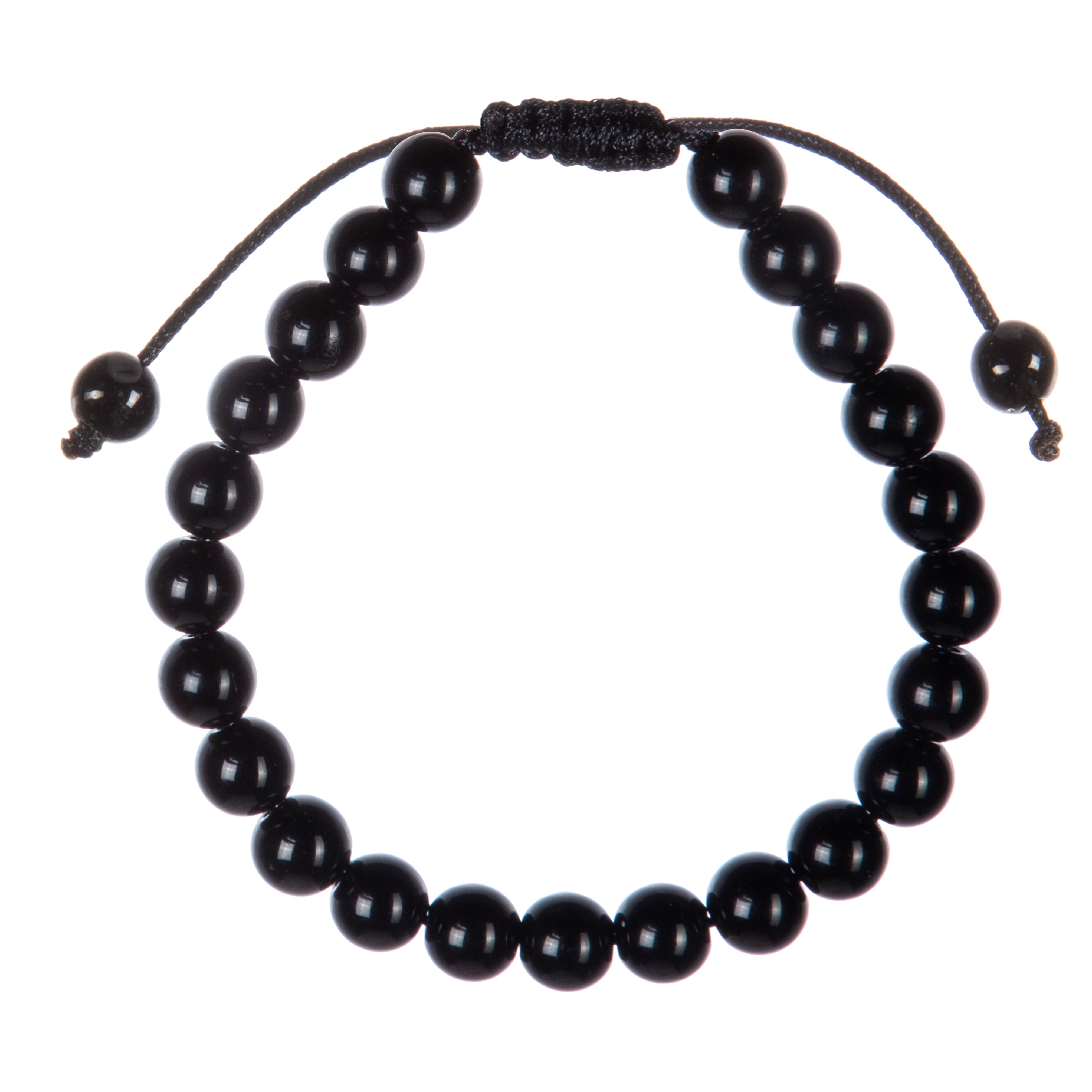 Onyx Braided Shamballa Bracelet B4114-8MM