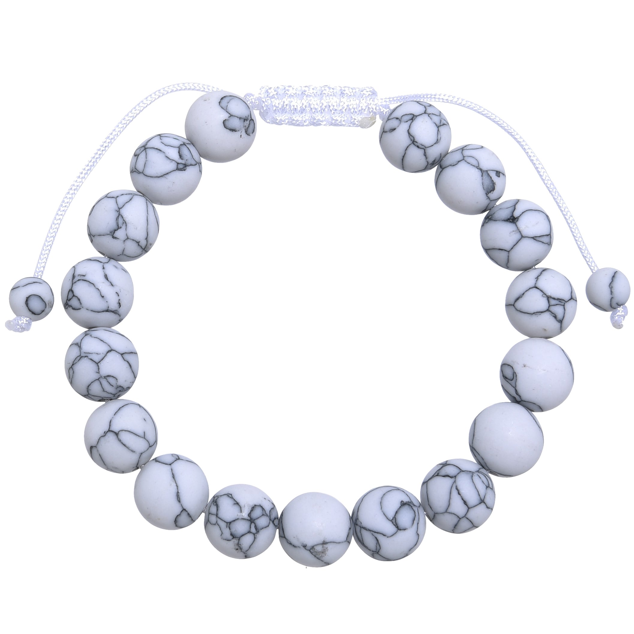 Howlite Braided Shamballa Bracelet B4116-10MM