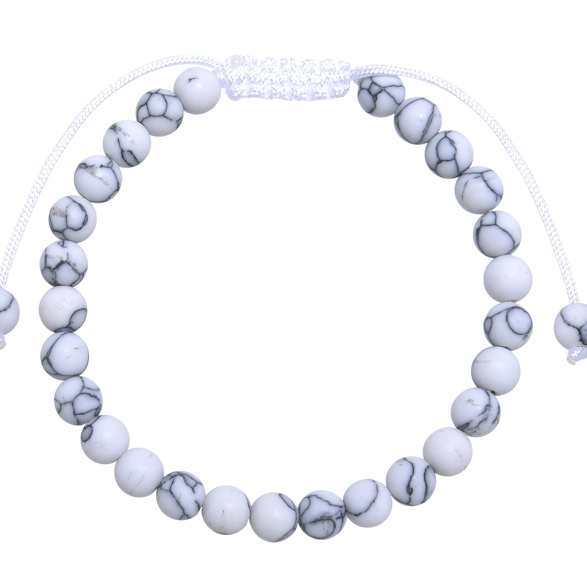 Howlite Braided Shamballa Bracelet B4116-6MM