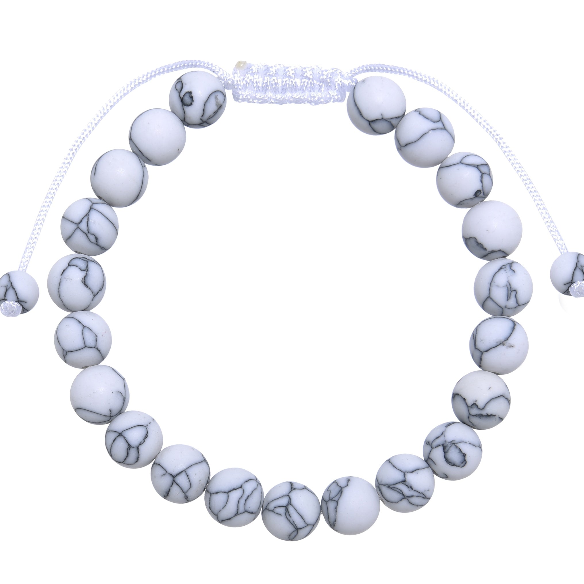 Howlite Braided Shamballa Bracelet B4116-8MM